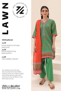 Zellbury | Unstitched 3 Piece Lawn | Shirt Shalwar Dupatta - 1221 - by - Libasekhas UK - Registered Vendor of : Zellbury Women - 100% Original Designer Dresss