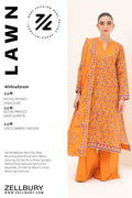 Zellbury | Unstitched 3 Piece Lawn | Shirt Shalwar Dupatta - 1226 - by - Libasekhas UK - Registered Vendor of : Zellbury Women - 100% Original Designer Dresss