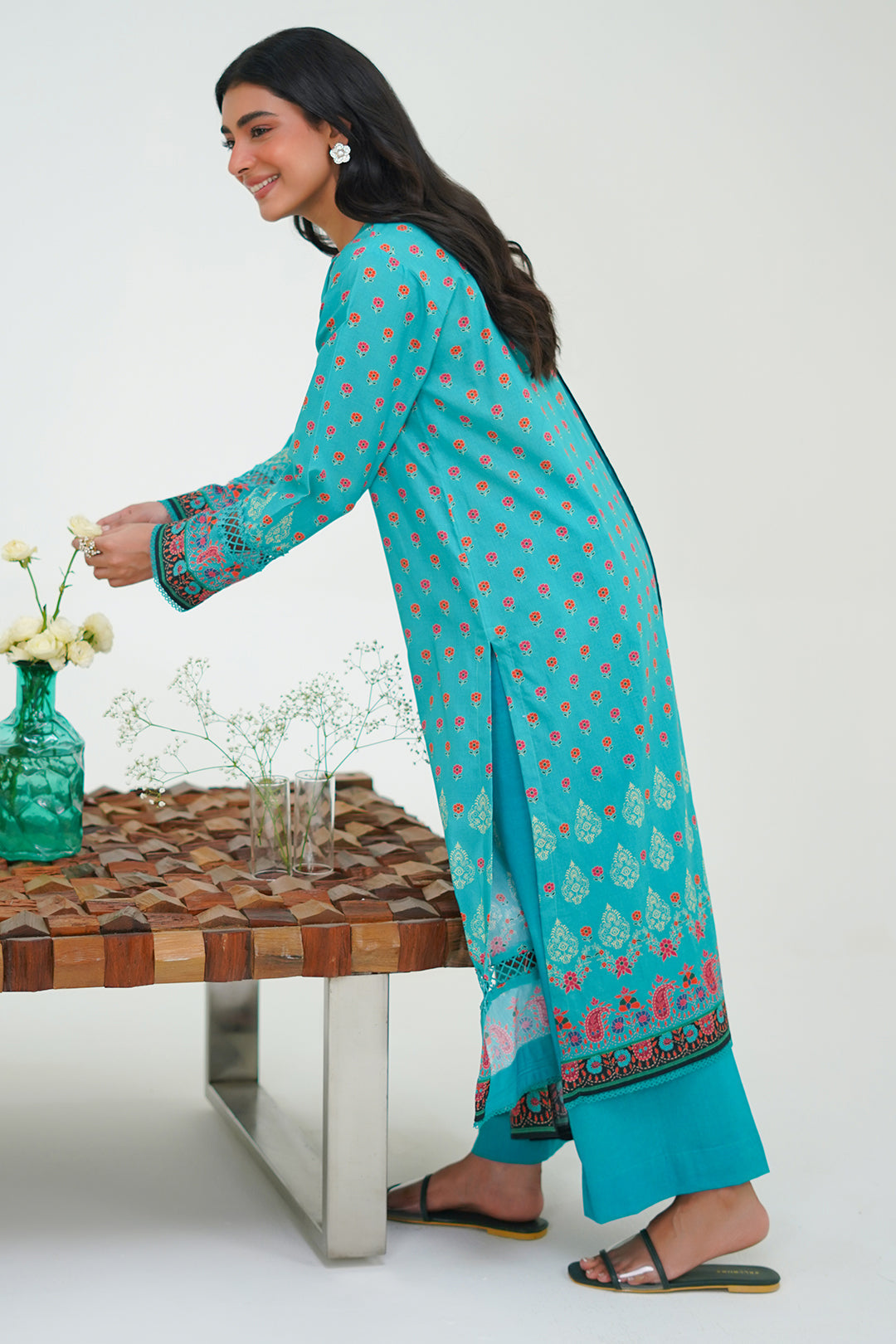 Zellbury | Unstitched 3 Piece Lawn | Shirt Shalwar Dupatta - 1227 - by - Libasekhas UK - Registered Vendor of : Zellbury Women - 100% Original Designer Dresss
