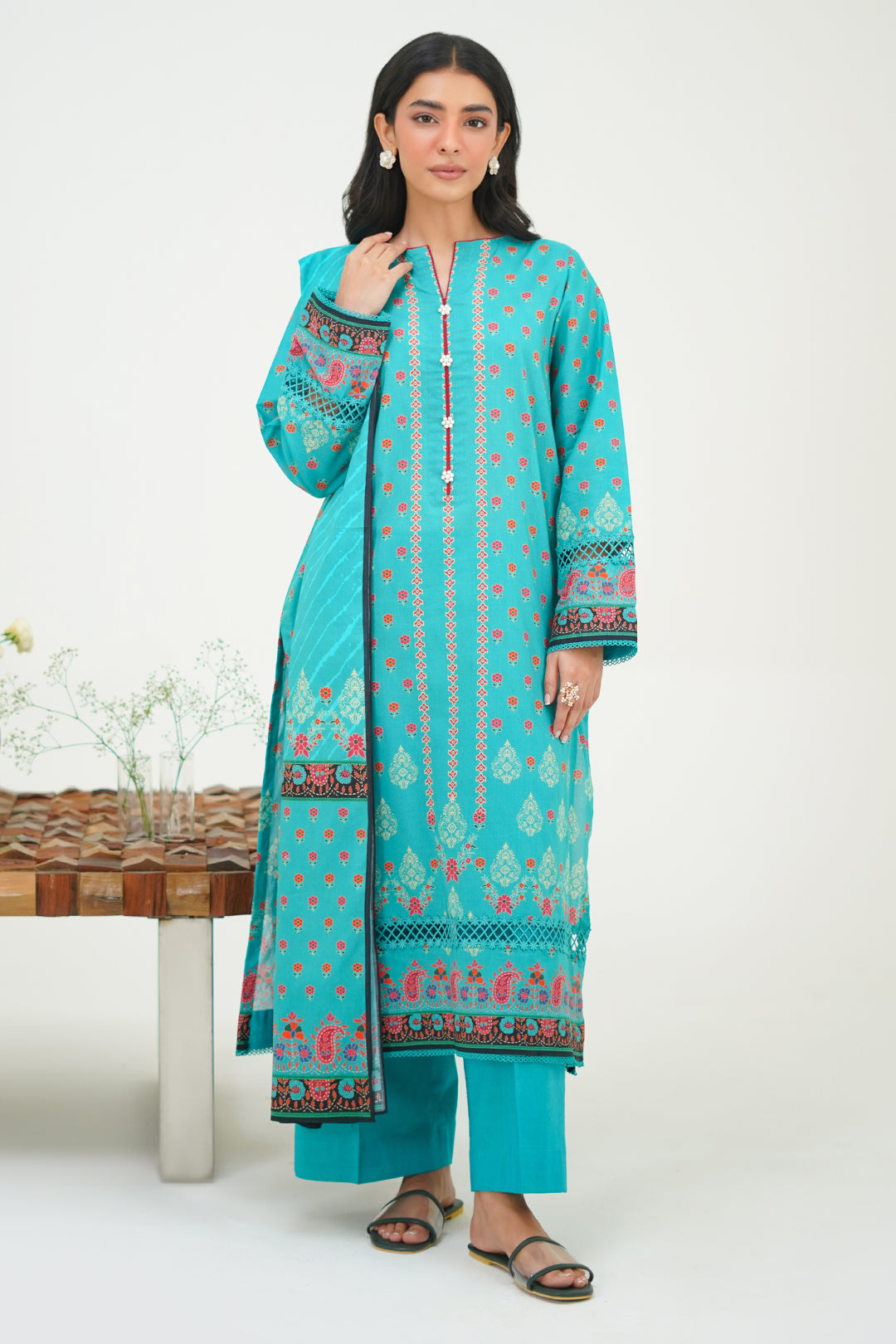 Zellbury | Unstitched 3 Piece Lawn | Shirt Shalwar Dupatta - 1227 - by - Libasekhas UK - Registered Vendor of : Zellbury Women - 100% Original Designer Dresss