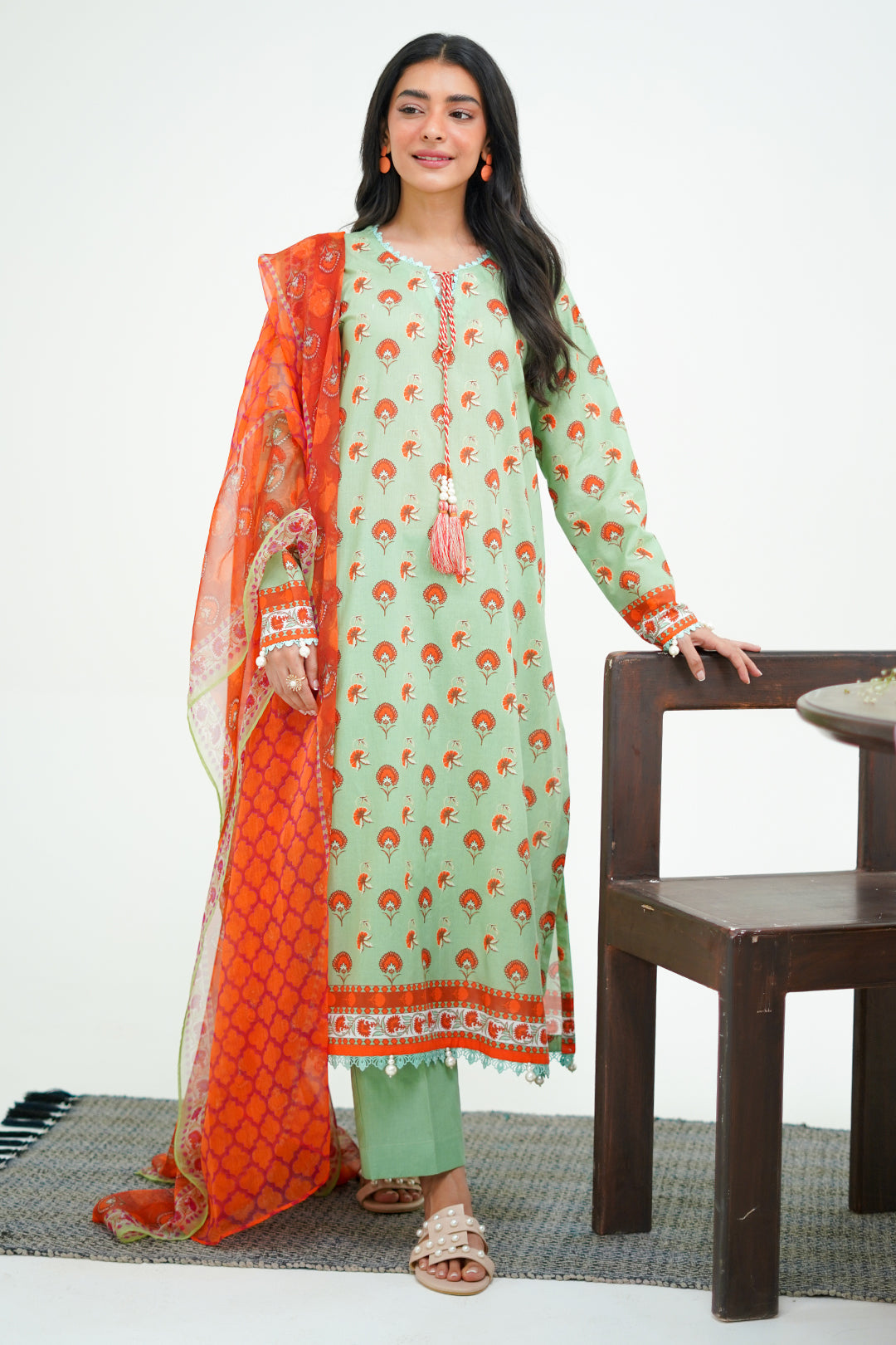 Zellbury | Unstitched 3 Piece Lawn | Shirt Shalwar Dupatta - 1325 - by - Libasekhas UK - Registered Vendor of : Zellbury Women - 100% Original Designer Dresss