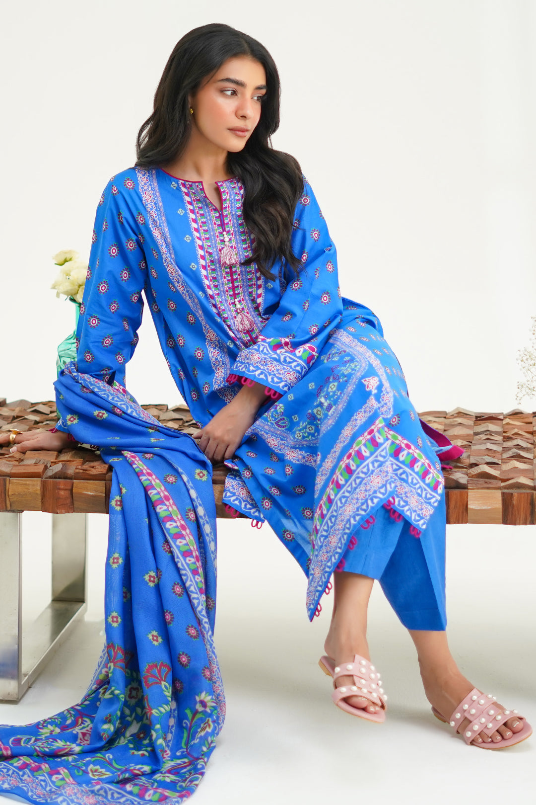 Zellbury | Unstitched 3 Piece Lawn | Shirt Shalwar Dupatta - 1326 - by - Libasekhas UK - Registered Vendor of : Zellbury Women - 100% Original Designer Dresss