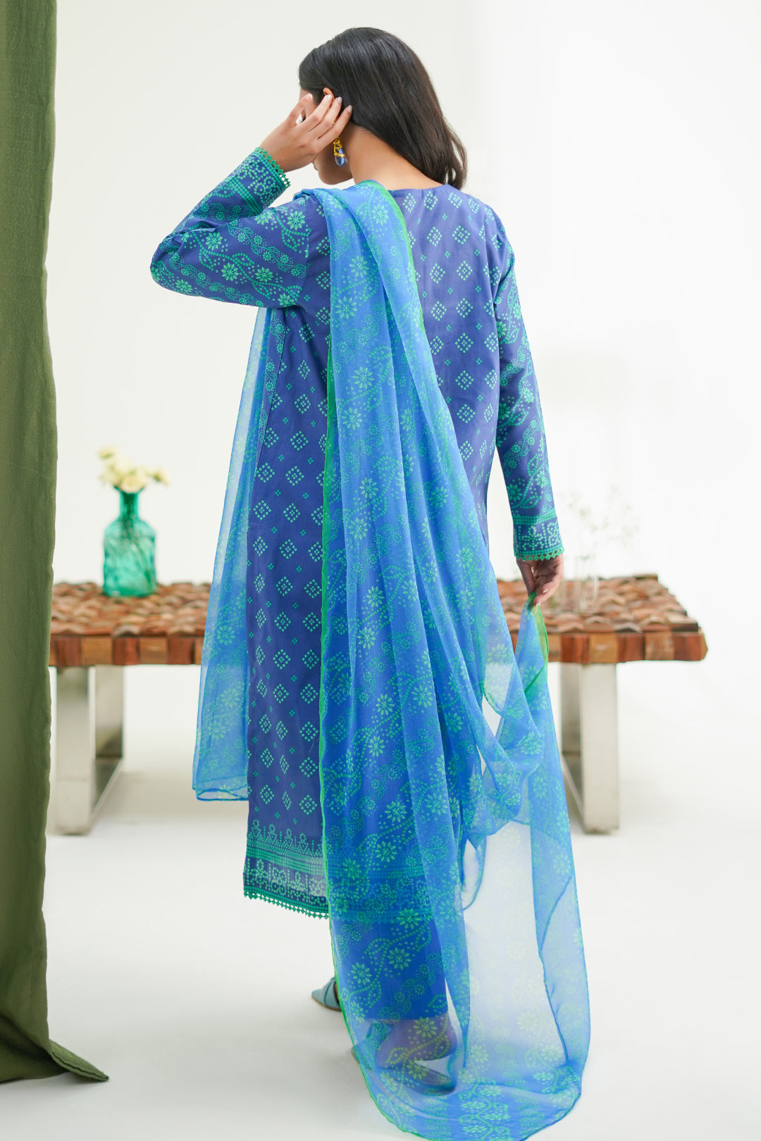 Zellbury | Unstitched 3 Piece Lawn | Shirt Shalwar Dupatta - 1417 - by - Libasekhas UK - Registered Vendor of : Zellbury Women - 100% Original Designer Dresss