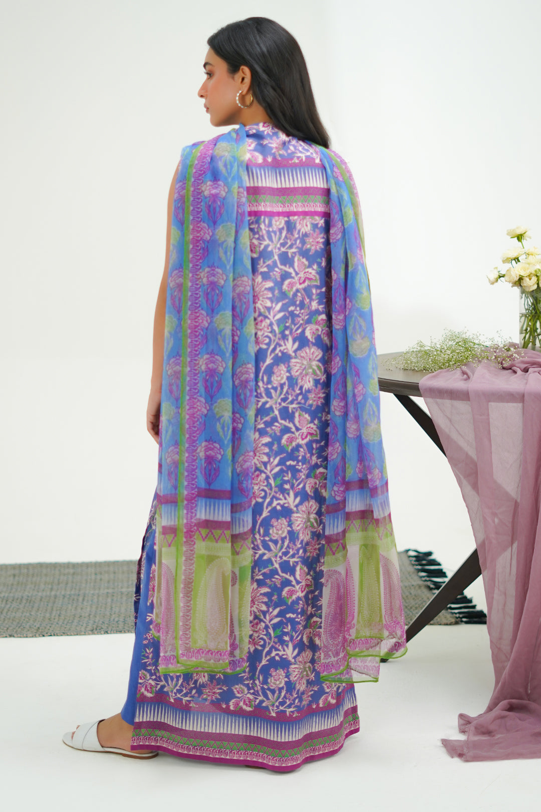 Zellbury | Unstitched 3 Piece Lawn | Shirt Shalwar Dupatta - 1501 - by - Libasekhas UK - Registered Vendor of : Zellbury Women - 100% Original Designer Dresss
