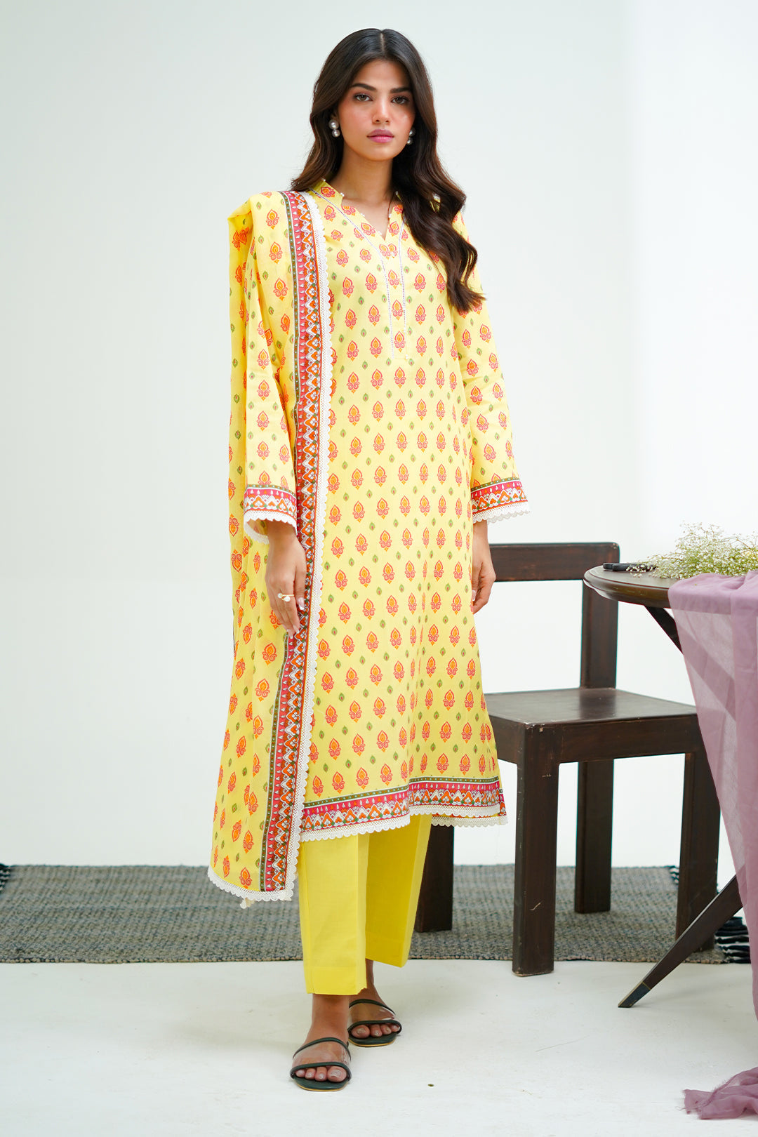Zellbury | Unstitched 3 Piece Lawn | Shirt Shalwar Dupatta - 1503 - by - Libasekhas UK - Registered Vendor of : Zellbury Women - 100% Original Designer Dresss