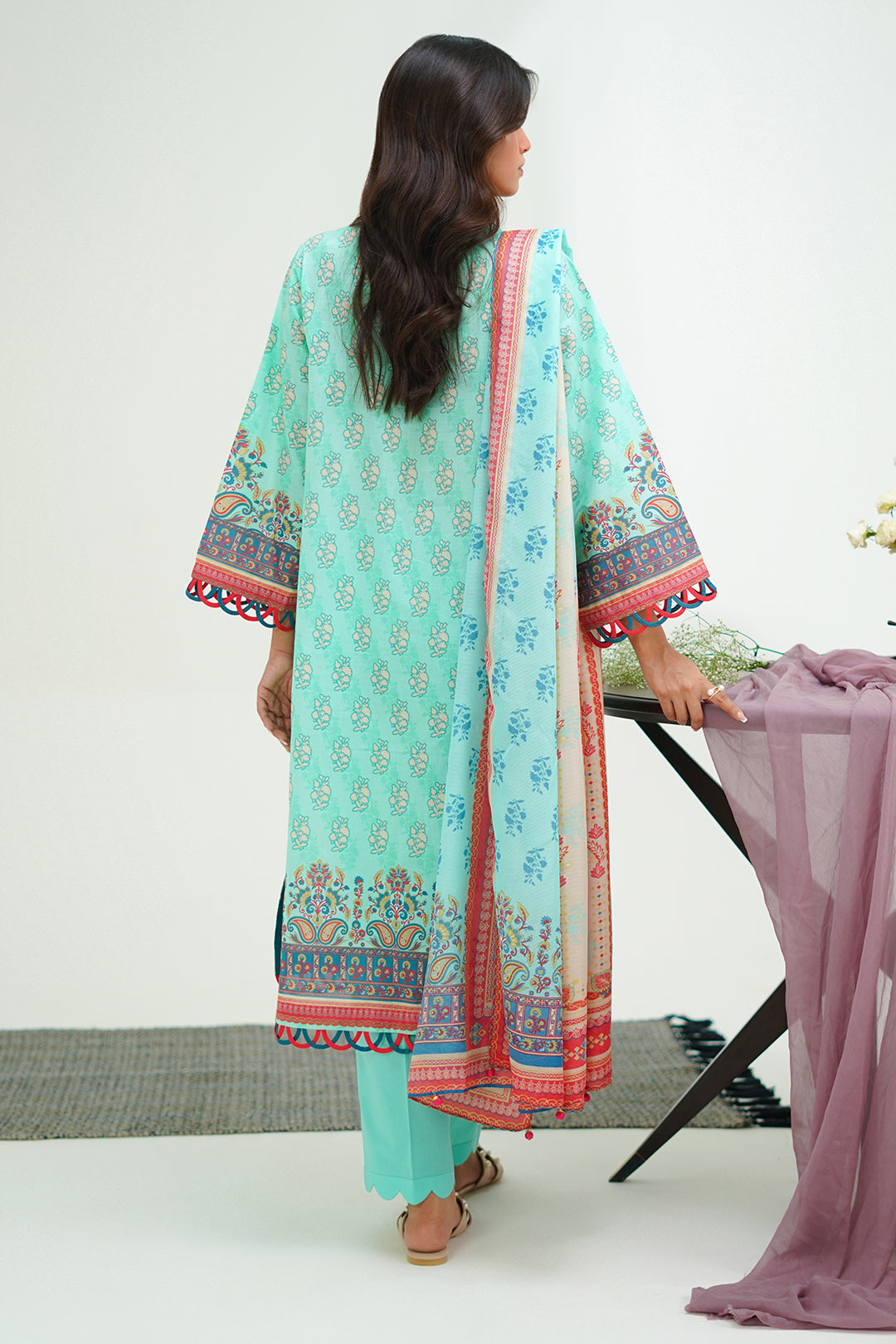 Zellbury | Unstitched 3 Piece Lawn | Shirt Shalwar Dupatta - 1504 - by - Libasekhas UK - Registered Vendor of : Zellbury Women - 100% Original Designer Dresss