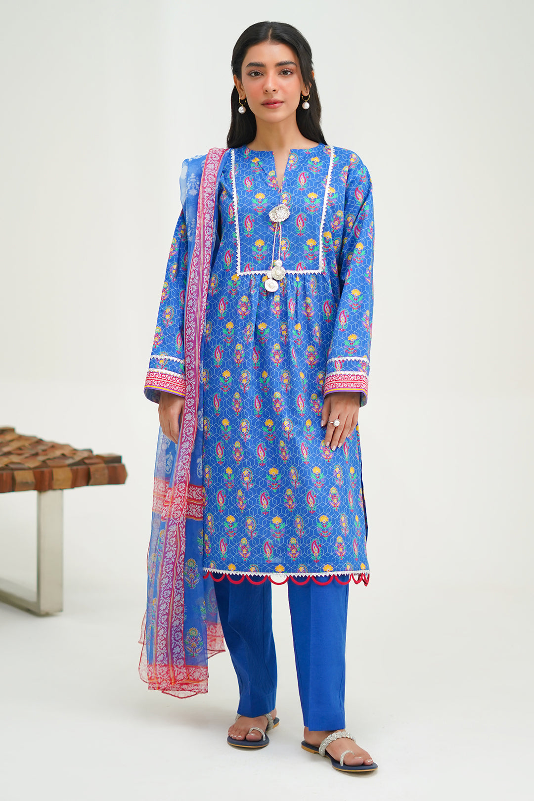 Zellbury | Unstitched 3 Piece Lawn | Shirt Shalwar Dupatta - 1505 - by - Libasekhas UK - Registered Vendor of : Zellbury Women - 100% Original Designer Dresss