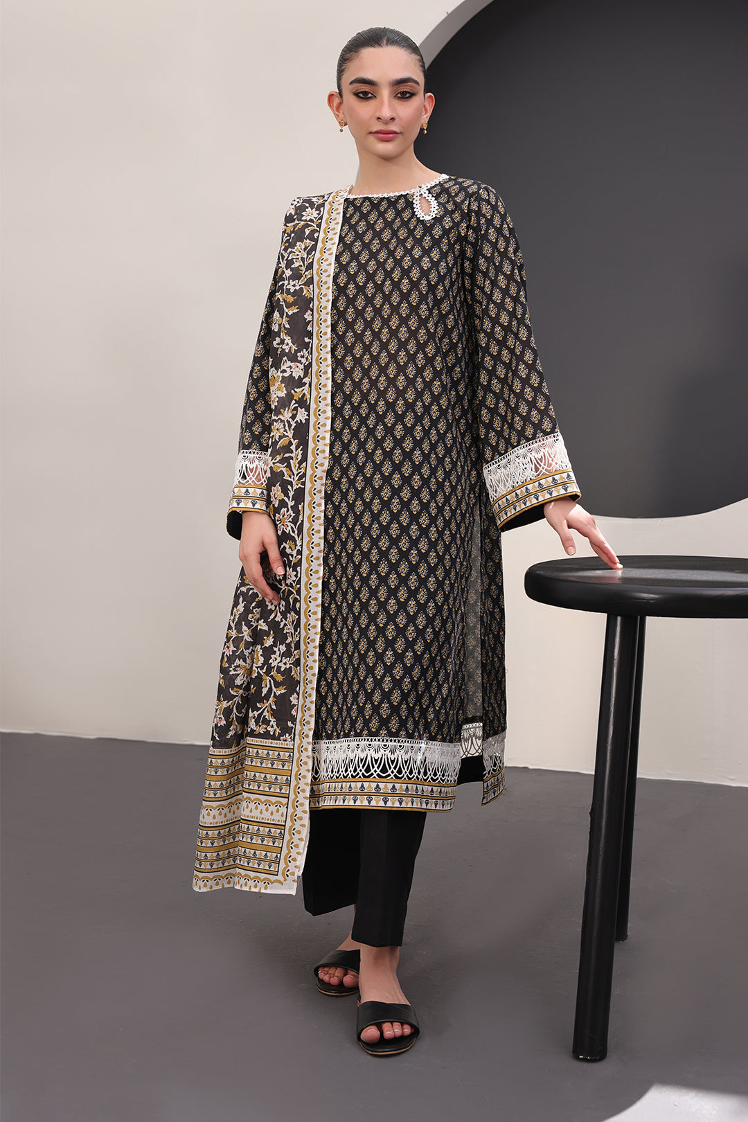 Zellbury | Unstitched 3 Piece Lawn | Shirt Shalwar Dupatta - 1515 - by - Libasekhas UK - Registered Vendor of : Zellbury Women - 100% Original Designer Dresss