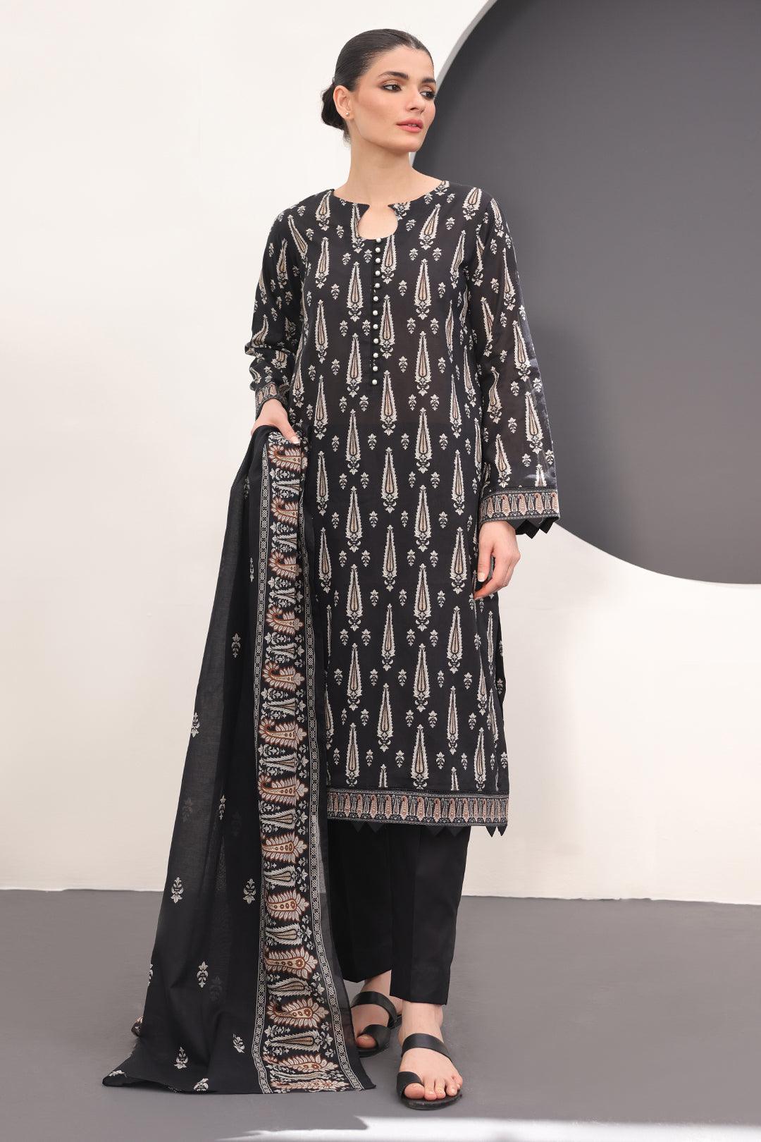 Zellbury | Unstitched 3 Piece Lawn | Shirt Shalwar Dupatta - 1517 - by - Libasekhas UK - Registered Vendor of : Zellbury Women - 100% Original Designer Dresss