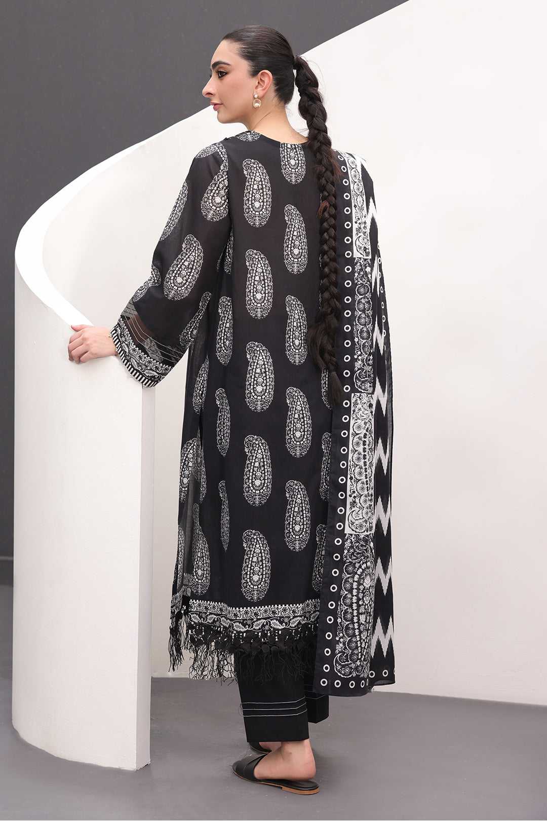 Zellbury | Unstitched 3 Piece Lawn | Shirt Shalwar Dupatta - 1525 - by - Libasekhas UK - Registered Vendor of : Zellbury Women - 100% Original Designer Dresss