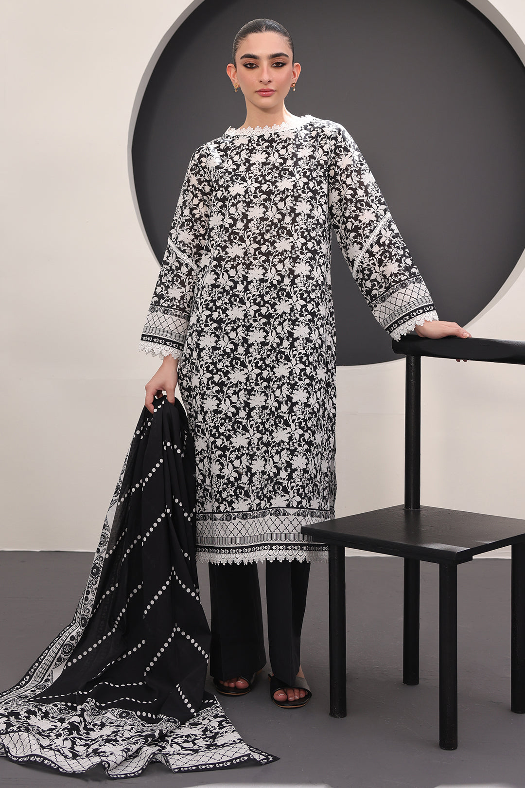 Zellbury | Unstitched 3 Piece Lawn | Shirt Shalwar Dupatta - 1526 - by - Libasekhas UK - Registered Vendor of : Zellbury Women - 100% Original Designer Dresss