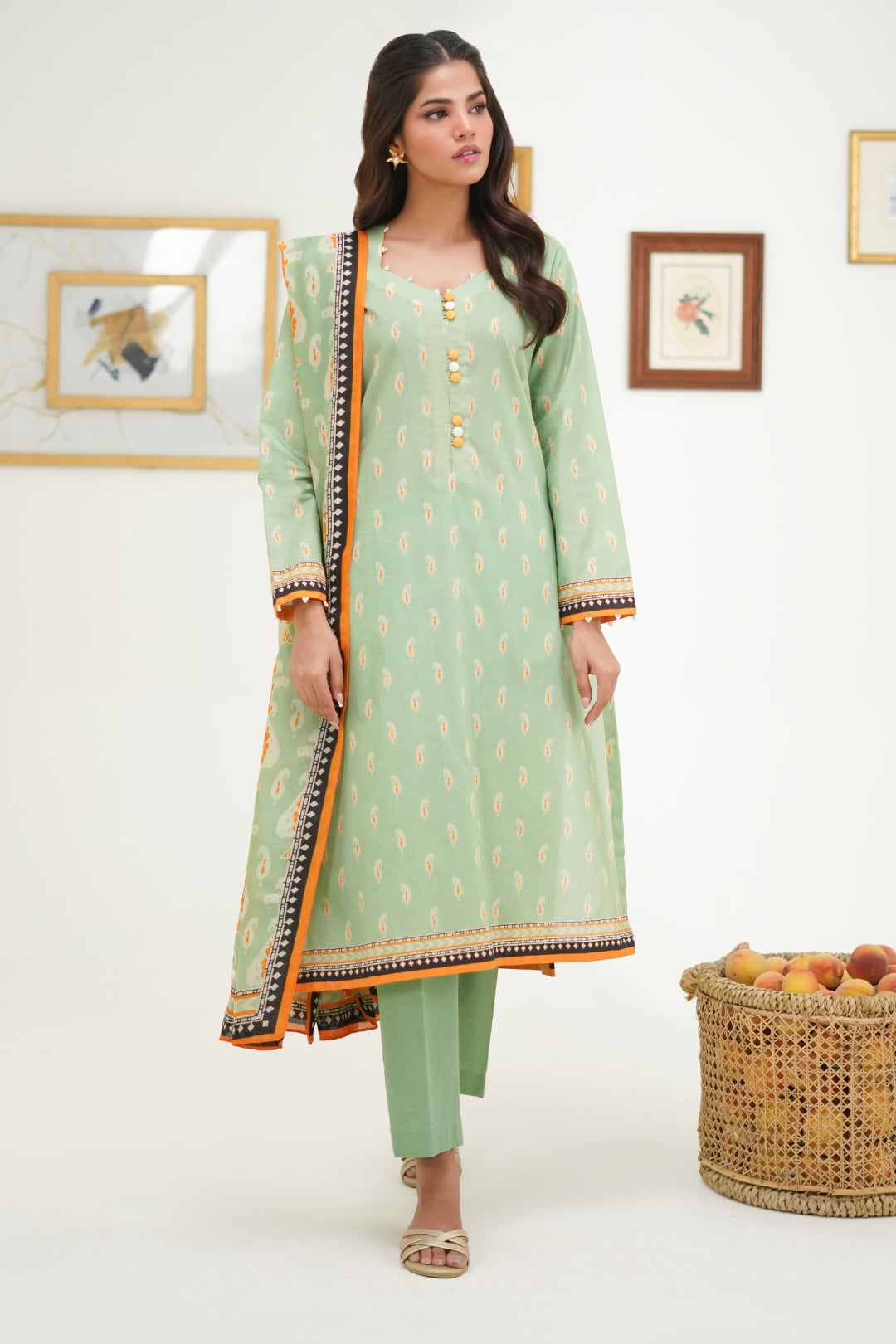 Zellbury | Unstitched 3 Piece Lawn | Shirt Shalwar Dupatta - 1572 - by - Libasekhas UK - Registered Vendor of : Zellbury Women - 100% Original Designer Dresss