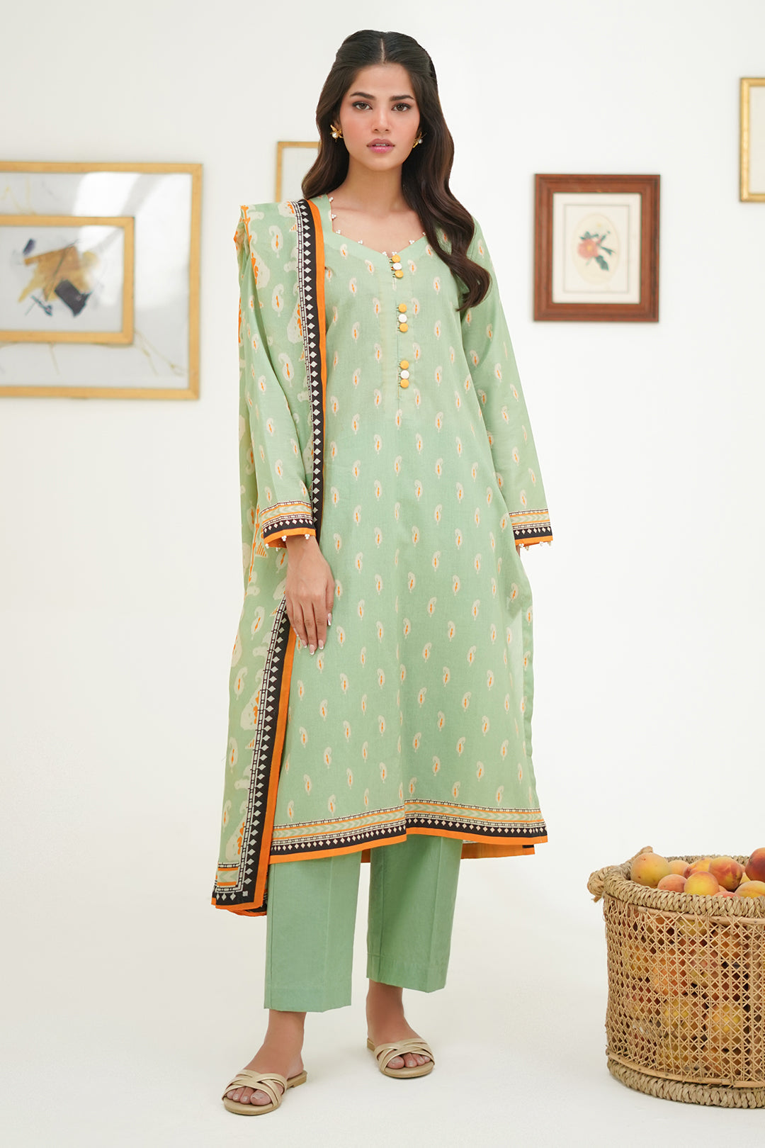 Zellbury | Unstitched 3 Piece Lawn | Shirt Shalwar Dupatta - 1572 - by - Libasekhas UK - Registered Vendor of : Zellbury Women - 100% Original Designer Dresss