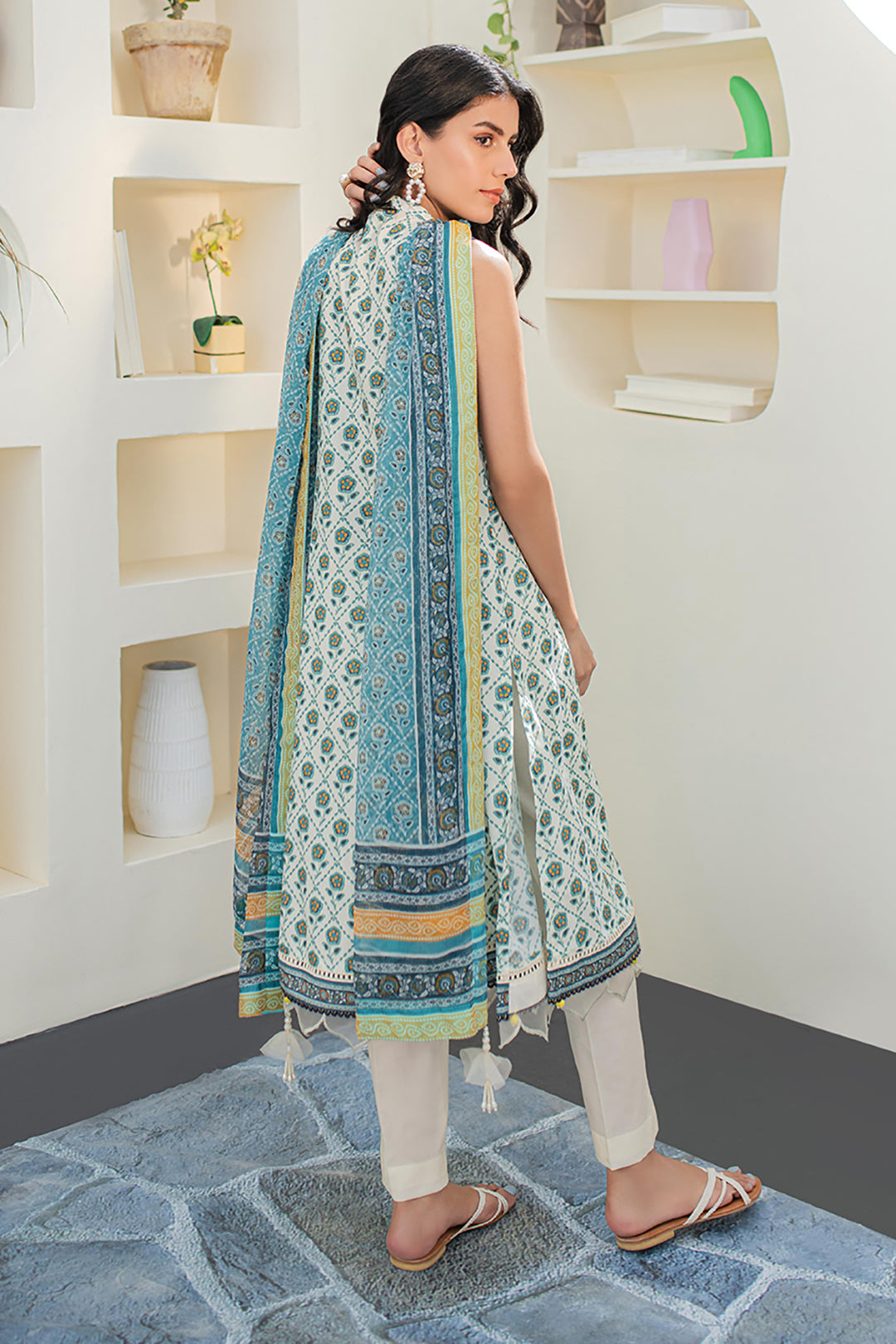 Zellbury | Unstitched 3 Piece Lawn | Shirt Shalwar Dupatta - 1663 - by - Libasekhas UK - Registered Vendor of : Zellbury Women - 100% Original Designer Dresss