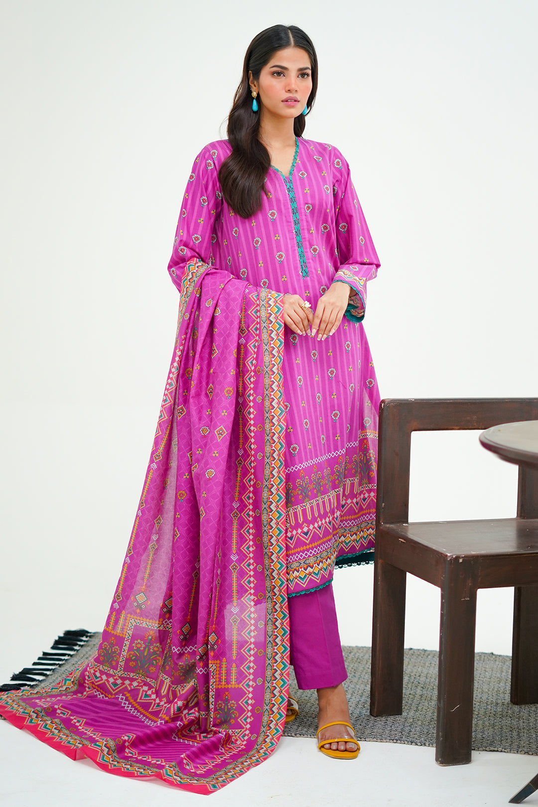 Zellbury | Unstitched 3 Piece Lawn | Shirt Shalwar Dupatta - 1671 - by - Libasekhas UK - Registered Vendor of : Zellbury Women - 100% Original Designer Dresss