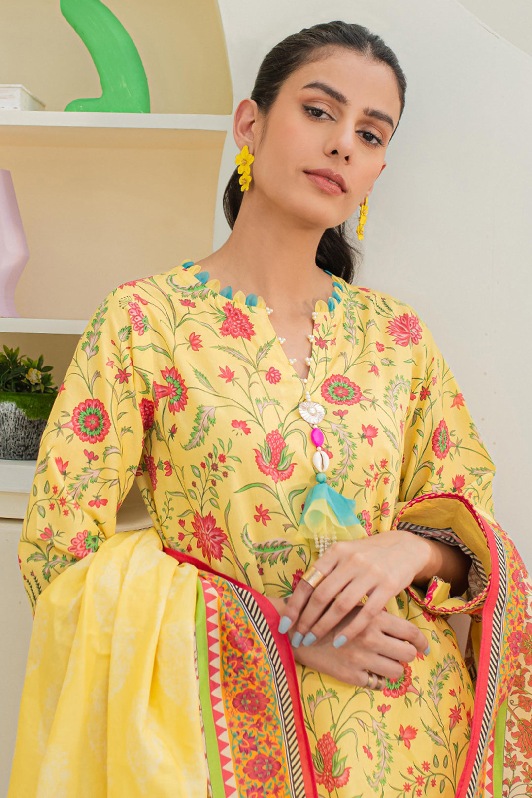 Zellbury | Unstitched 3 Piece Lawn | Shirt Shalwar Dupatta - 1675 - by - Libasekhas UK - Registered Vendor of : Zellbury Women - 100% Original Designer Dresss