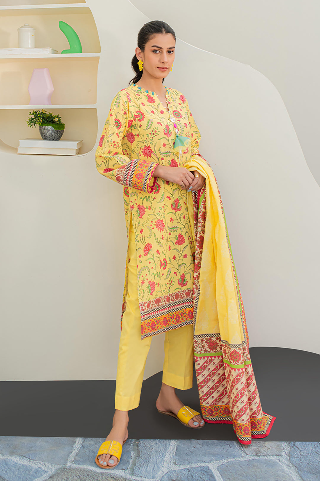 Zellbury | Unstitched 3 Piece Lawn | Shirt Shalwar Dupatta - 1675 - by - Libasekhas UK - Registered Vendor of : Zellbury Women - 100% Original Designer Dresss