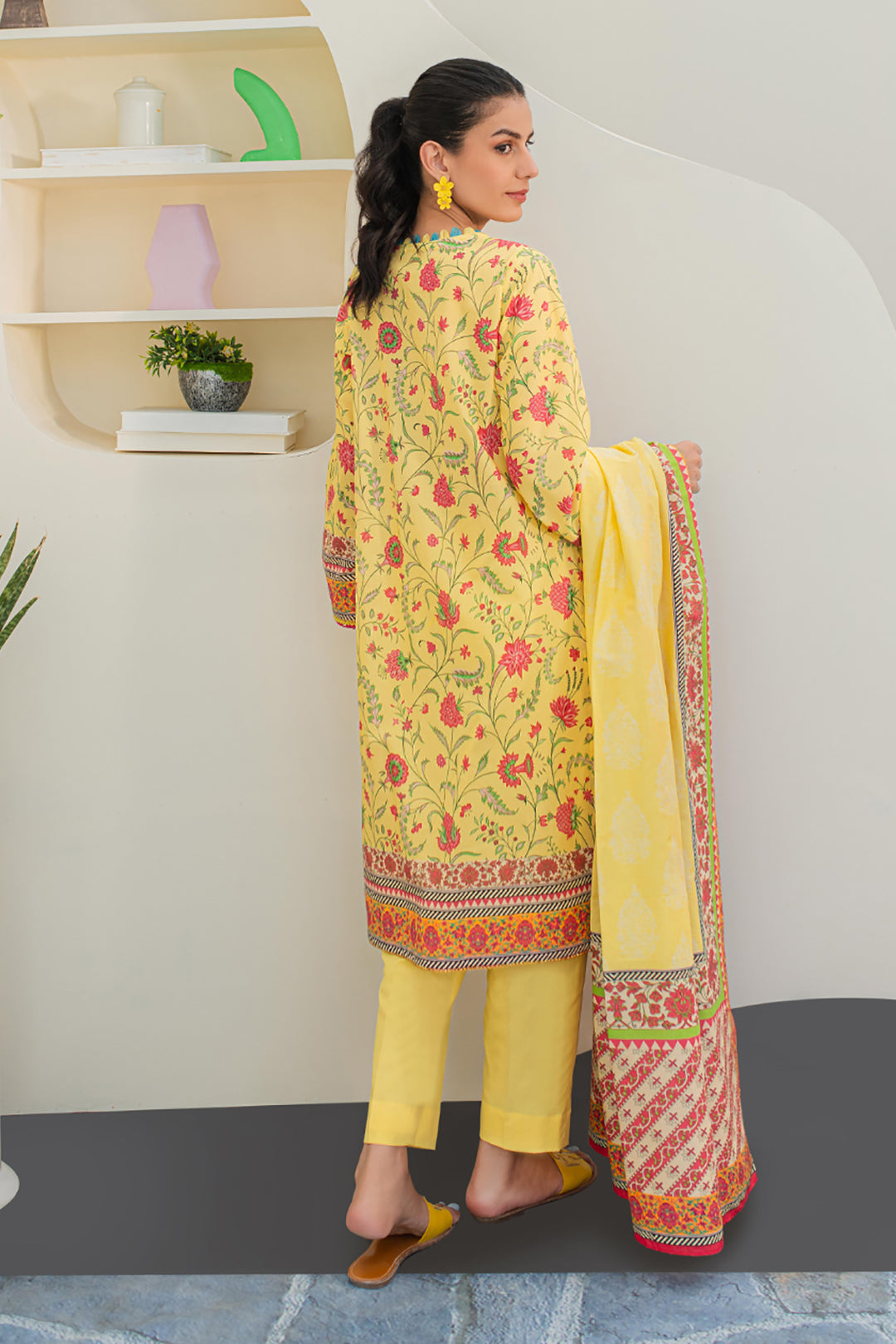 Zellbury | Unstitched 3 Piece Lawn | Shirt Shalwar Dupatta - 1675 - by - Libasekhas UK - Registered Vendor of : Zellbury Women - 100% Original Designer Dresss
