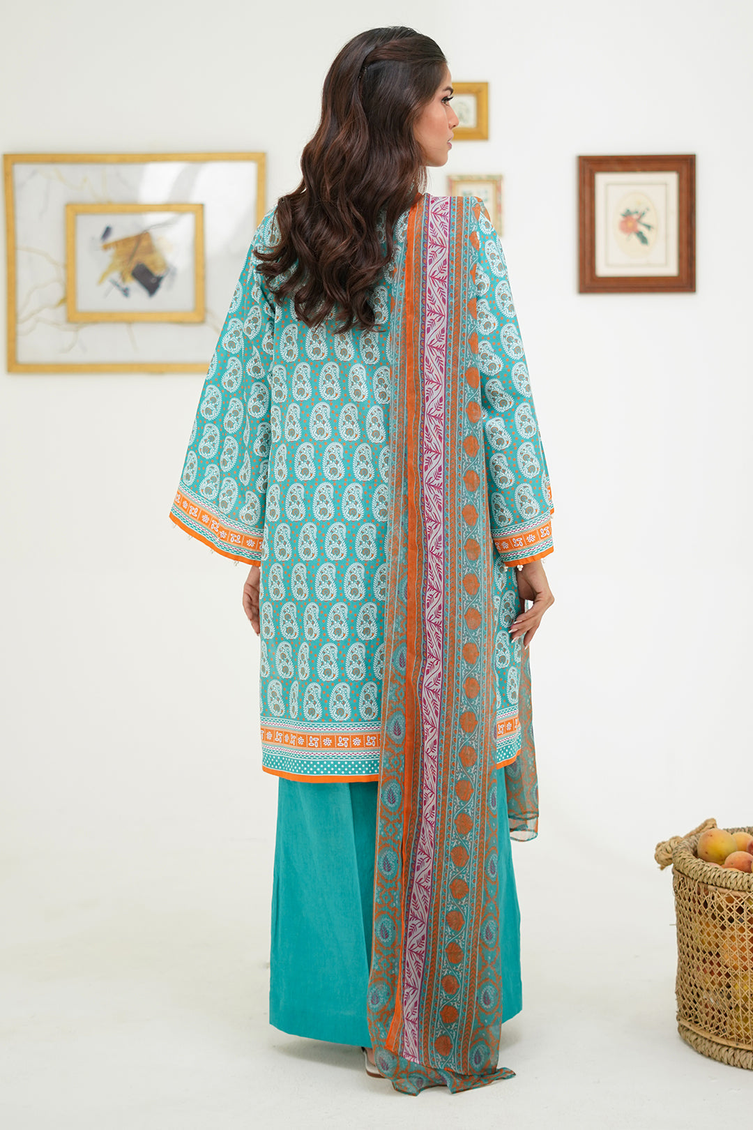Zellbury | Unstitched 3 Piece Lawn | Shirt Shalwar Dupatta - 1721 - by - Libasekhas UK - Registered Vendor of : Zellbury Women - 100% Original Designer Dresss