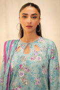 Zellbury | Unstitched 2 Piece Lawn | Embroidered Shirt Dupatta - 0021 - by - Libasekhas UK - Registered Vendor of : Zellbury Women - 100% Original Designer Dresss