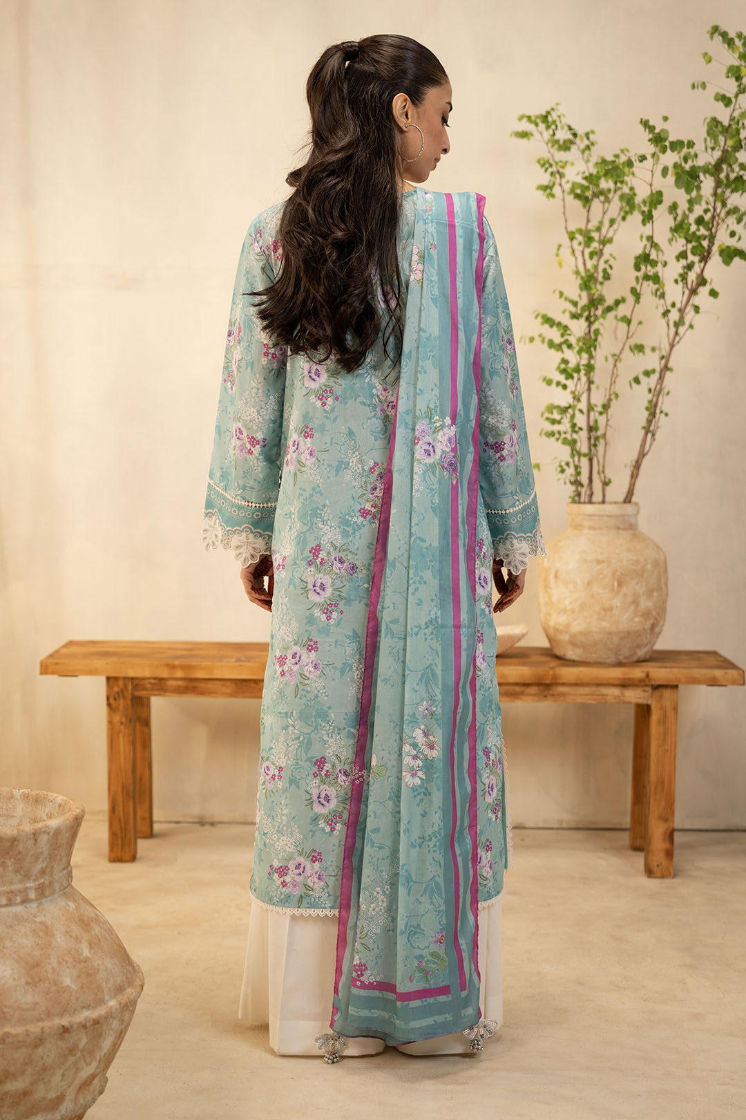 Zellbury | Unstitched 2 Piece Lawn | Embroidered Shirt Dupatta - 0021 - by - Libasekhas UK - Registered Vendor of : Zellbury Women - 100% Original Designer Dresss