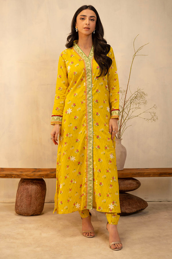 Zellbury | Unstitched 2 Piece Lawn | Embroidered Shirt Shalwar - 0098 - by - Libasekhas UK - Registered Vendor of : Zellbury Women - 100% Original Designer Dresss