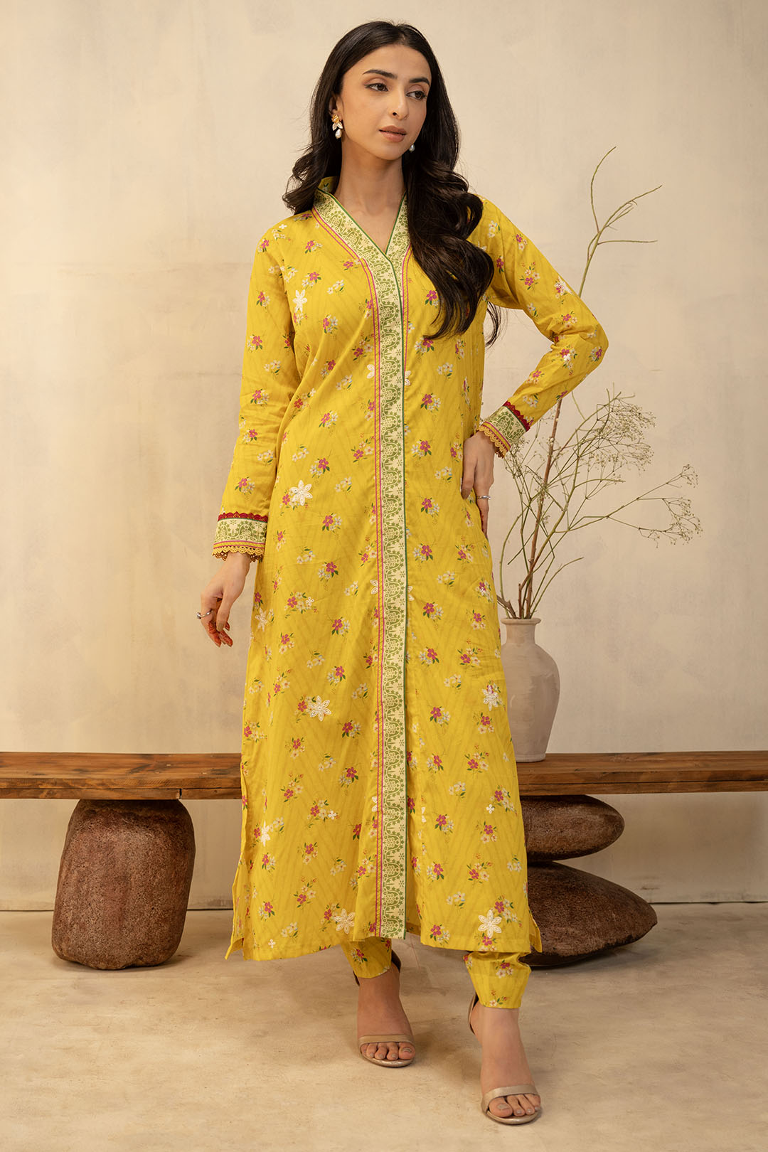 Zellbury | Unstitched 2 Piece Lawn | Embroidered Shirt Shalwar - 0098 - by - Libasekhas UK - Registered Vendor of : Zellbury Women - 100% Original Designer Dresss