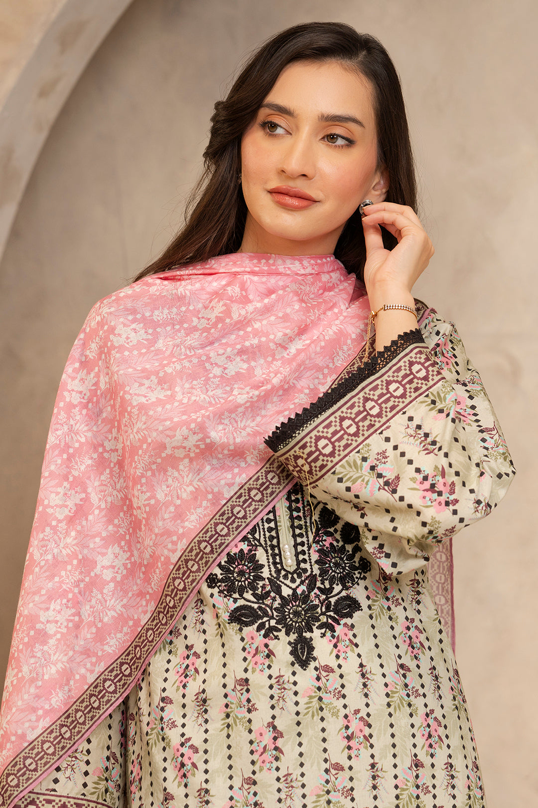 Zellbury | Unstitched 2 Piece Lawn | Embroidered Shirt Dupatta - 0103 - by - Libasekhas UK - Registered Vendor of : Zellbury Women - 100% Original Designer Dresss