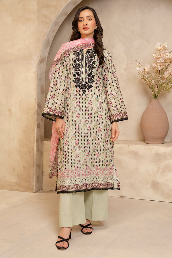 Zellbury | Unstitched 2 Piece Lawn | Embroidered Shirt Dupatta - 0103 - by - Libasekhas UK - Registered Vendor of : Zellbury Women - 100% Original Designer Dresss
