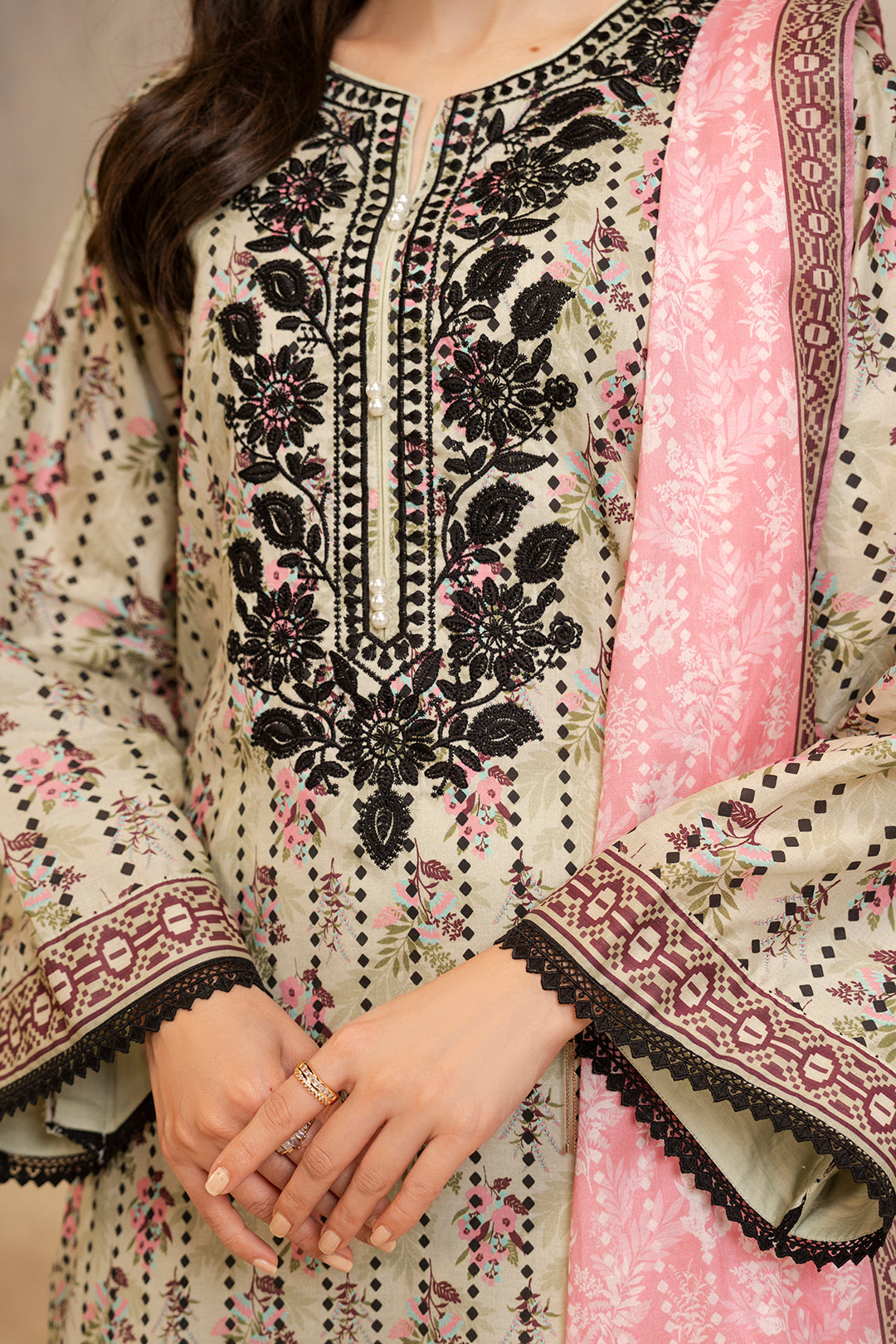 Zellbury | Unstitched 2 Piece Lawn | Embroidered Shirt Dupatta - 0103 - by - Libasekhas UK - Registered Vendor of : Zellbury Women - 100% Original Designer Dresss