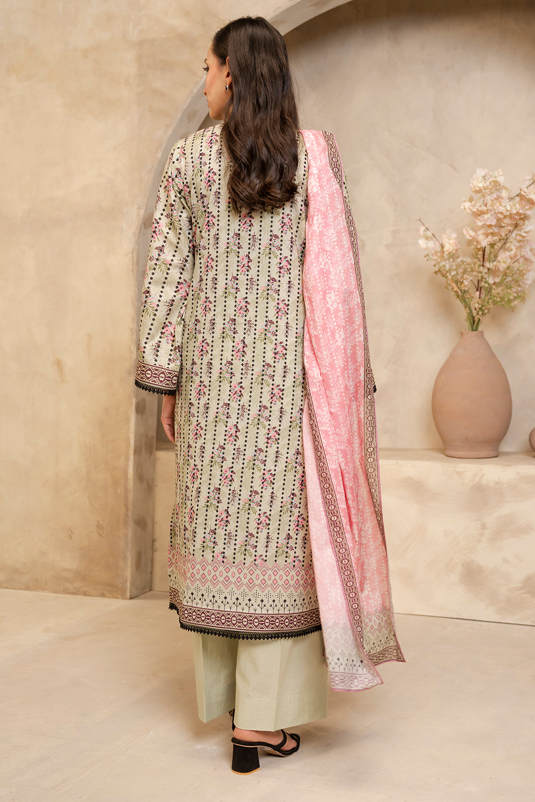 Zellbury | Unstitched 2 Piece Lawn | Embroidered Shirt Dupatta - 0103 - by - Libasekhas UK - Registered Vendor of : Zellbury Women - 100% Original Designer Dresss