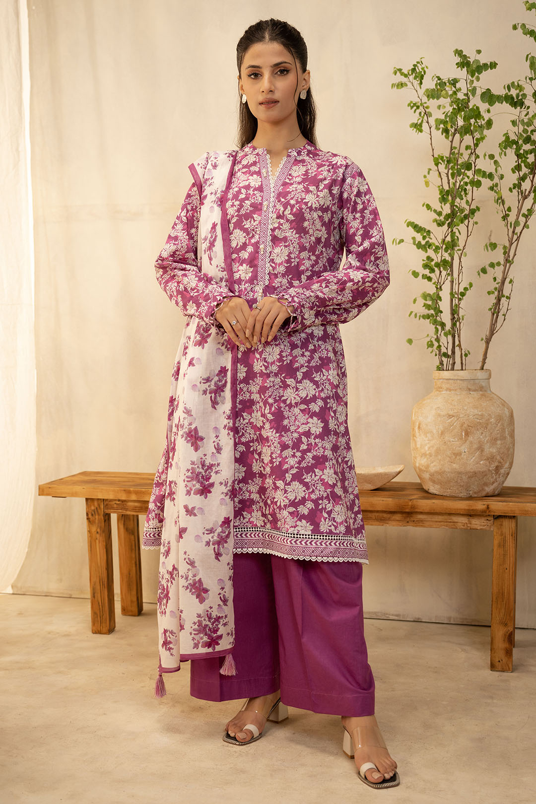 Zellbury | Unstitched 2 Piece Lawn | Shirt Dupatta - 0005 - by - Libasekhas UK - Registered Vendor of : Zellbury Women - 100% Original Designer Dresss