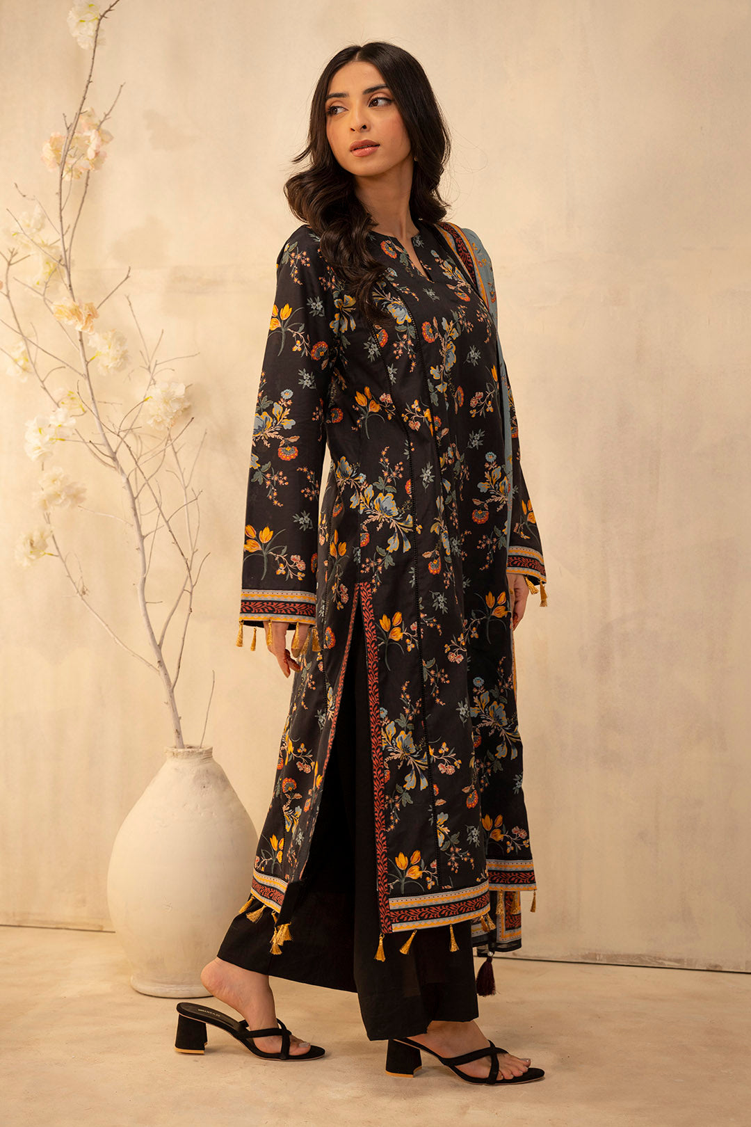 Zellbury | Unstitched 2 Piece Lawn | Shirt Dupatta - 0007 - by - Libasekhas UK - Registered Vendor of : Zellbury Women - 100% Original Designer Dresss