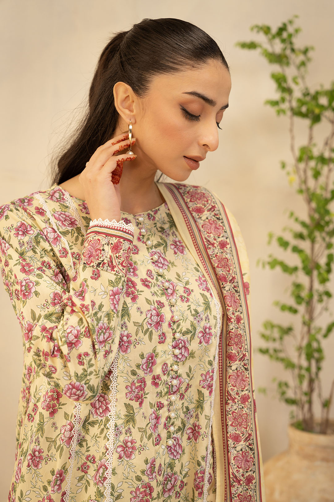 Zellbury | Unstitched 2 Piece Lawn | Shirt Dupatta - 0009 - by - Libasekhas UK - Registered Vendor of : Zellbury Women - 100% Original Designer Dresss