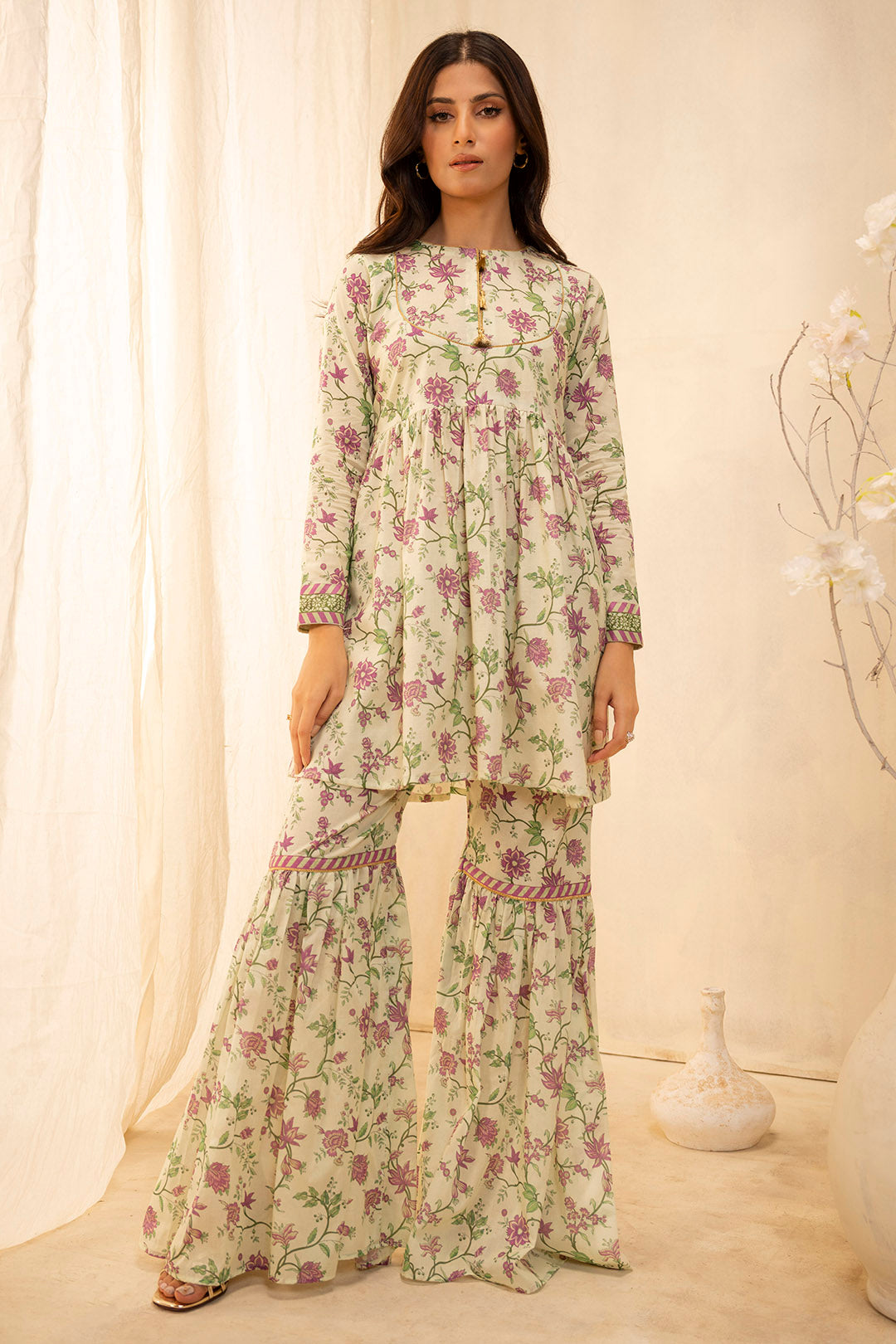 Zellbury | Unstitched 2 Piece Lawn | Shirt Shalwar - 0012 - by - Libasekhas UK - Registered Vendor of : Zellbury Women - 100% Original Designer Dresss