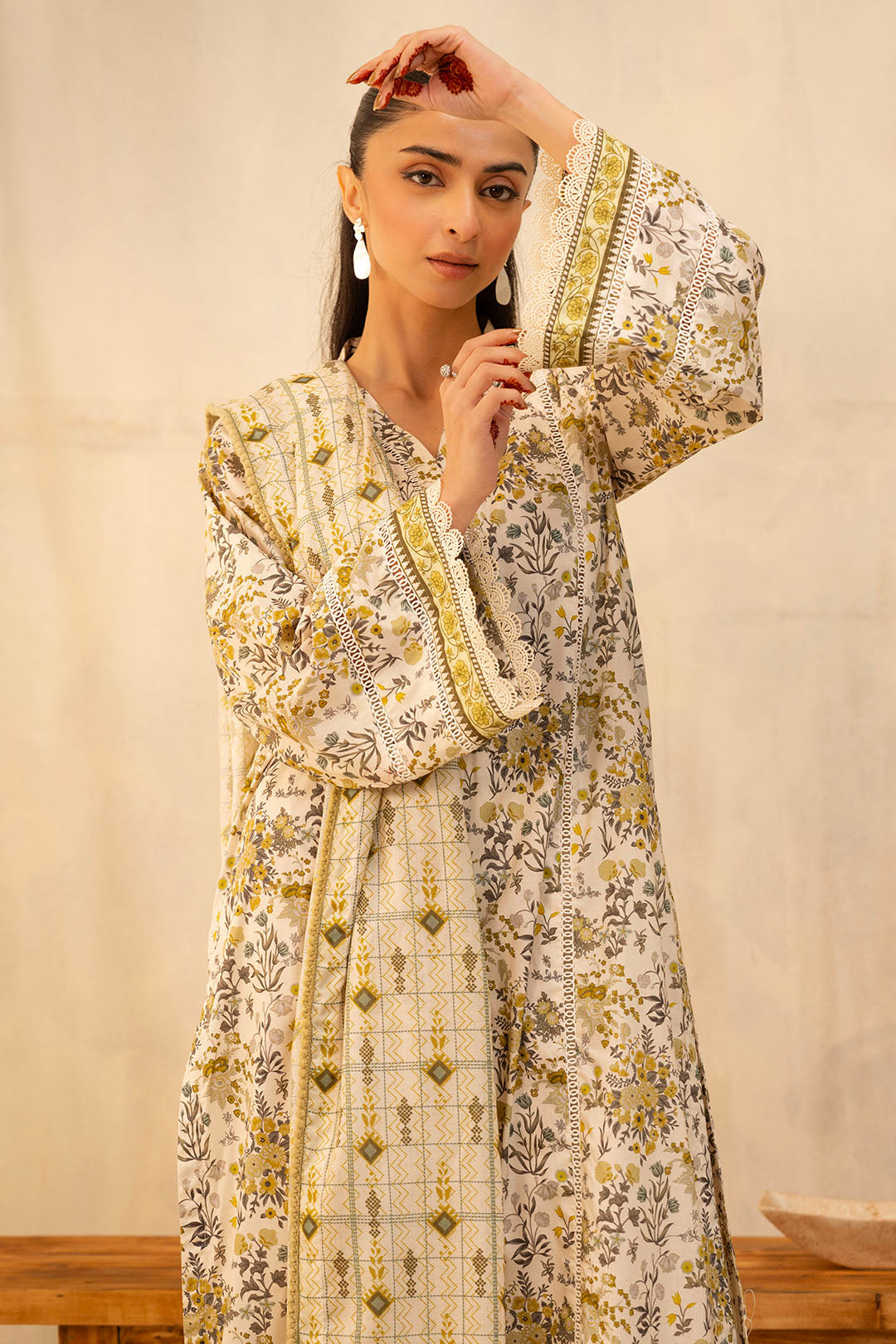 Zellbury | Unstitched 2 Piece Lawn | Shirt Dupatta - 0085 - by - Libasekhas UK - Registered Vendor of : Zellbury Women - 100% Original Designer Dresss