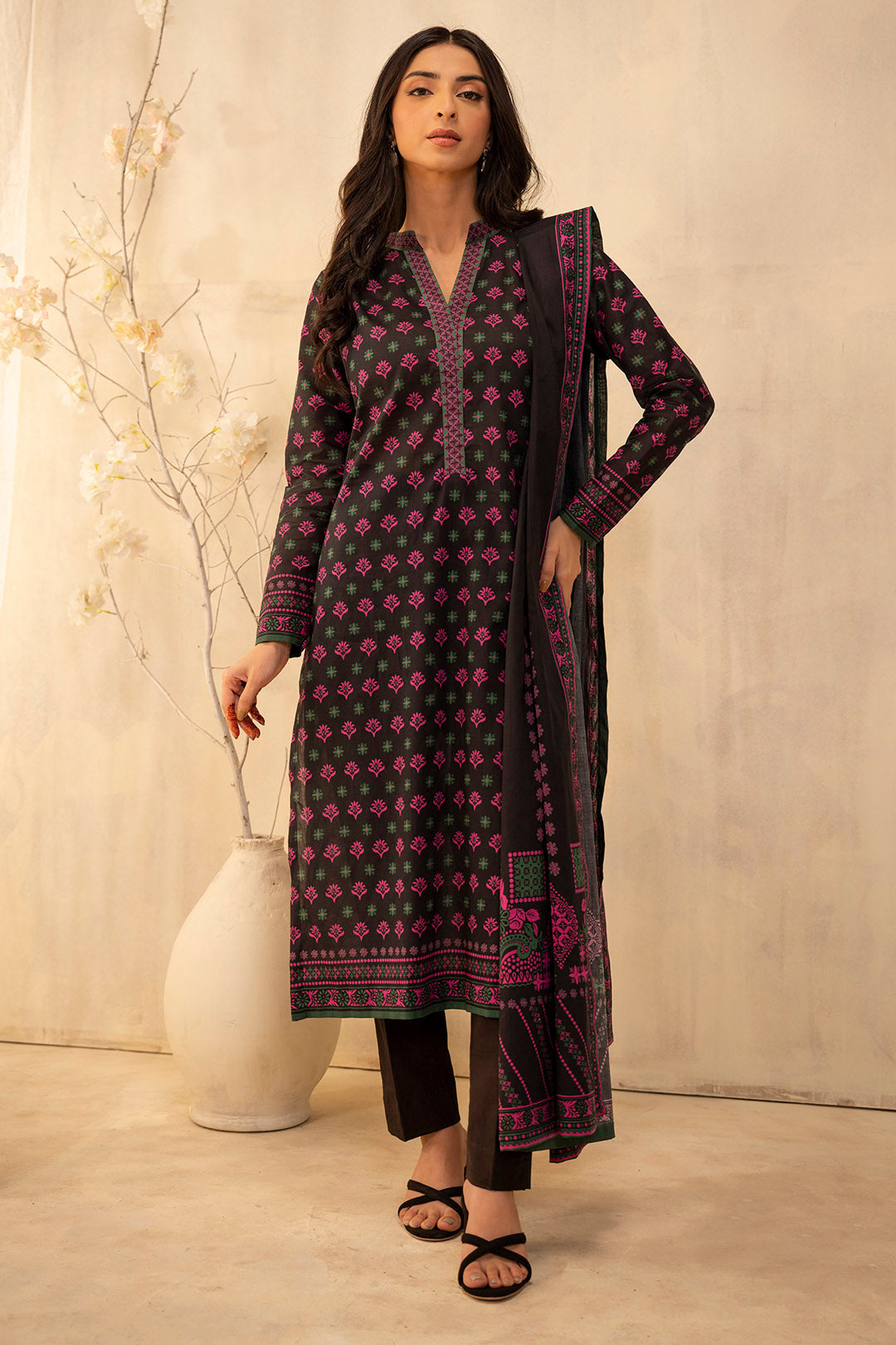 Zellbury | Unstitched 2 Piece Lawn | Shirt Dupatta - 0088 - by - Libasekhas UK - Registered Vendor of : Zellbury Women - 100% Original Designer Dresss