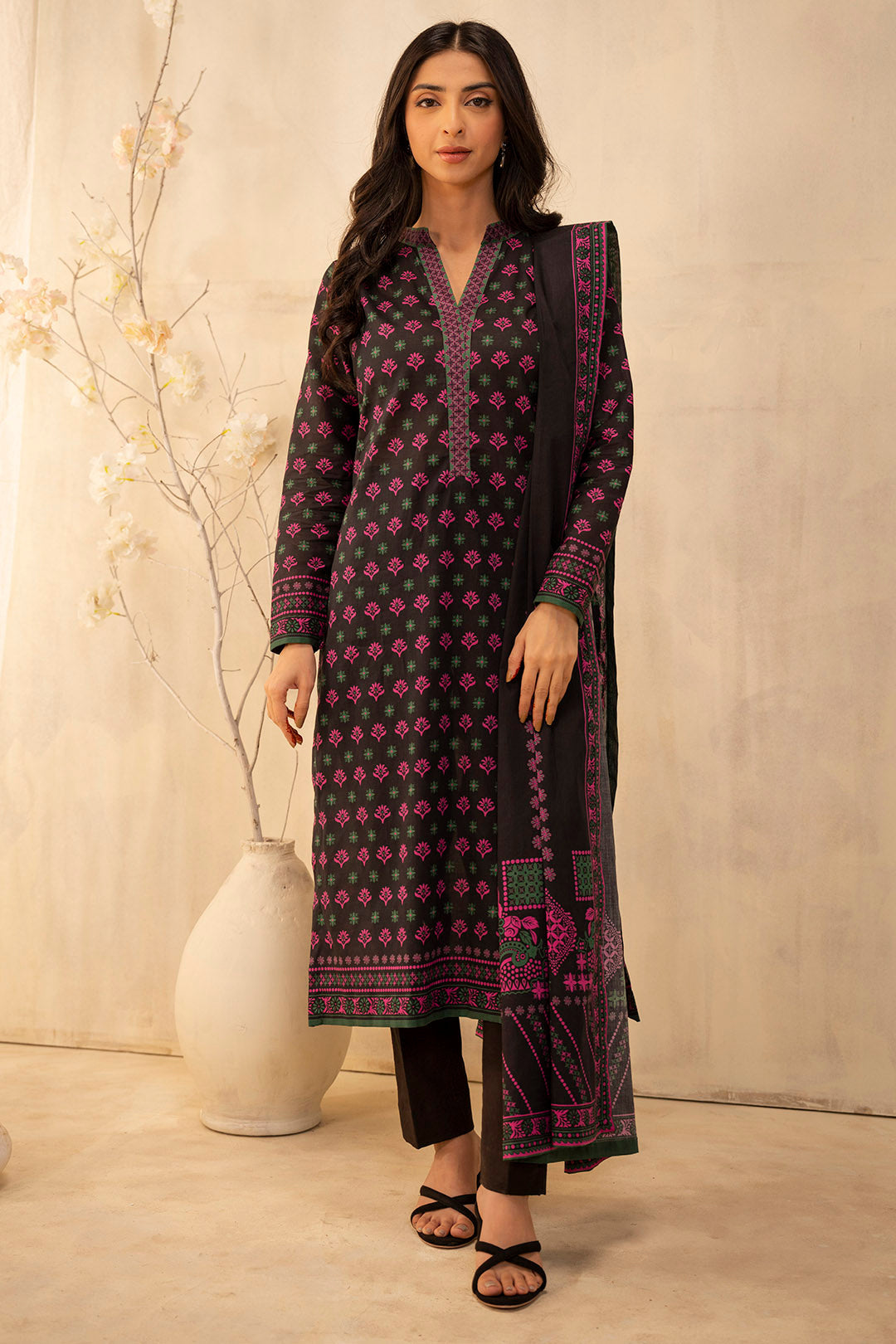 Zellbury | Unstitched 2 Piece Lawn | Shirt Dupatta - 0088 - by - Libasekhas UK - Registered Vendor of : Zellbury Women - 100% Original Designer Dresss