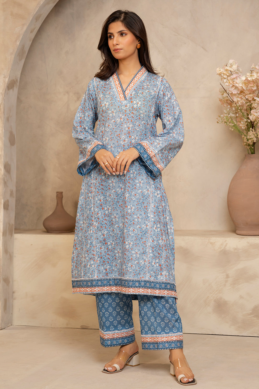 Zellbury | Unstitched 2 Piece Lawn | Shirt Shalwar - 0092 - by - Libasekhas UK - Registered Vendor of : Zellbury Women - 100% Original Designer Dresss