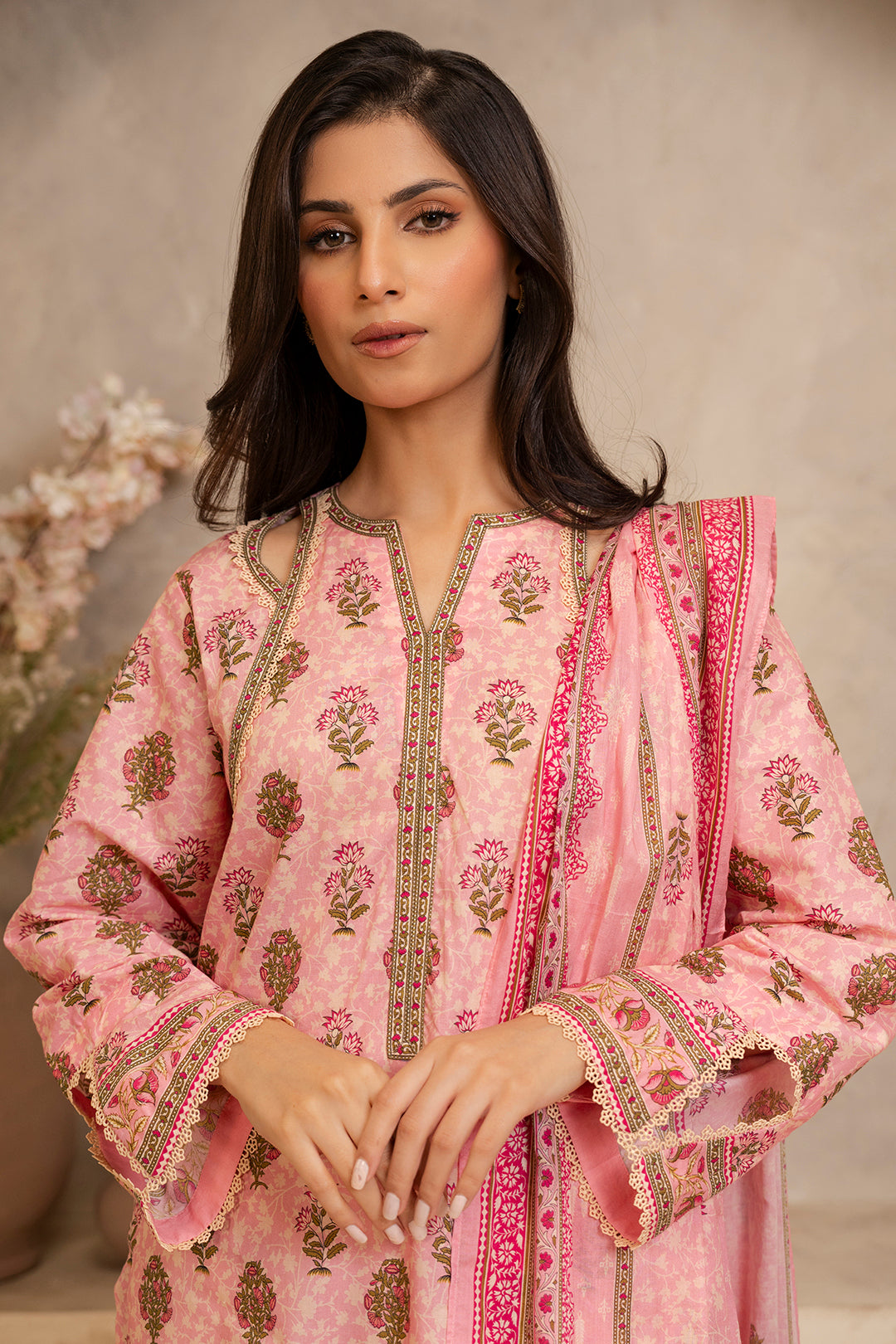 Zellbury | Unstitched 2 Piece Lawn | Shirt Dupatta - 0157 - by - Libasekhas UK - Registered Vendor of : Zellbury Women - 100% Original Designer Dresss