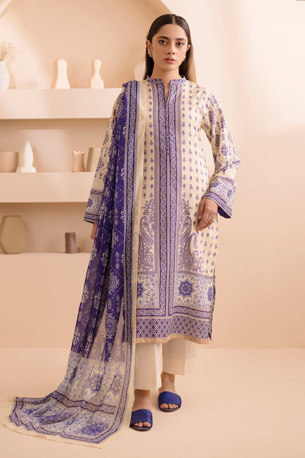 Zellbury | Unstitched 2 Piece Lawn | Shirt Dupatta - 0158 - by - Libasekhas UK - Registered Vendor of : Zellbury Women - 100% Original Designer Dresss