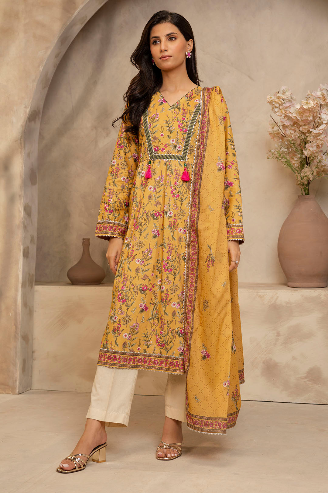 Zellbury | Unstitched 2 Piece Lawn | Shirt Dupatta - 0159 - by - Libasekhas UK - Registered Vendor of : Zellbury Women - 100% Original Designer Dresss