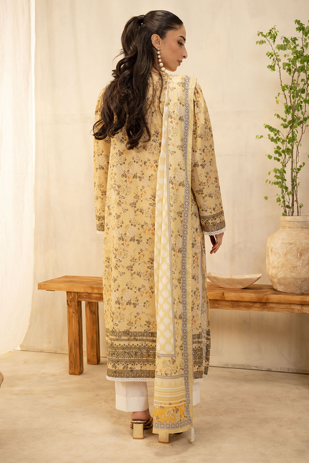 Zellbury | Unstitched 2 Piece Lawn | Shirt Dupatta - 0225 - by - Libasekhas UK - Registered Vendor of : Zellbury Women - 100% Original Designer Dresss