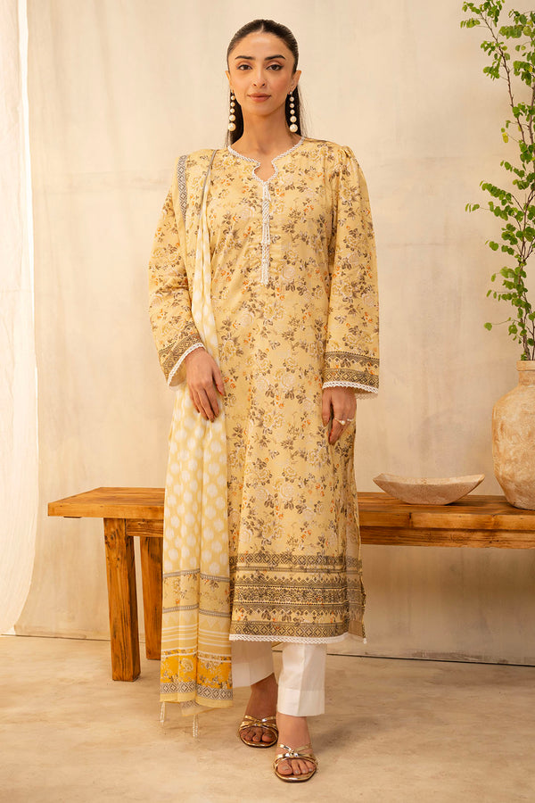Zellbury | Unstitched 2 Piece Lawn | Shirt Dupatta - 0225 - by - Libasekhas UK - Registered Vendor of : Zellbury Women - 100% Original Designer Dresss