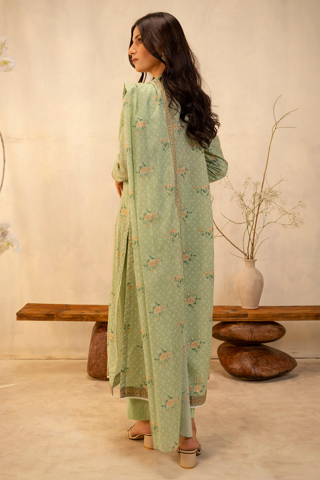 Zellbury | Unstitched 3 Piece Lawn | Shirt Shalwar Dupatta - 0025 - by - Libasekhas UK - Registered Vendor of : Zellbury Women - 100% Original Designer Dresss