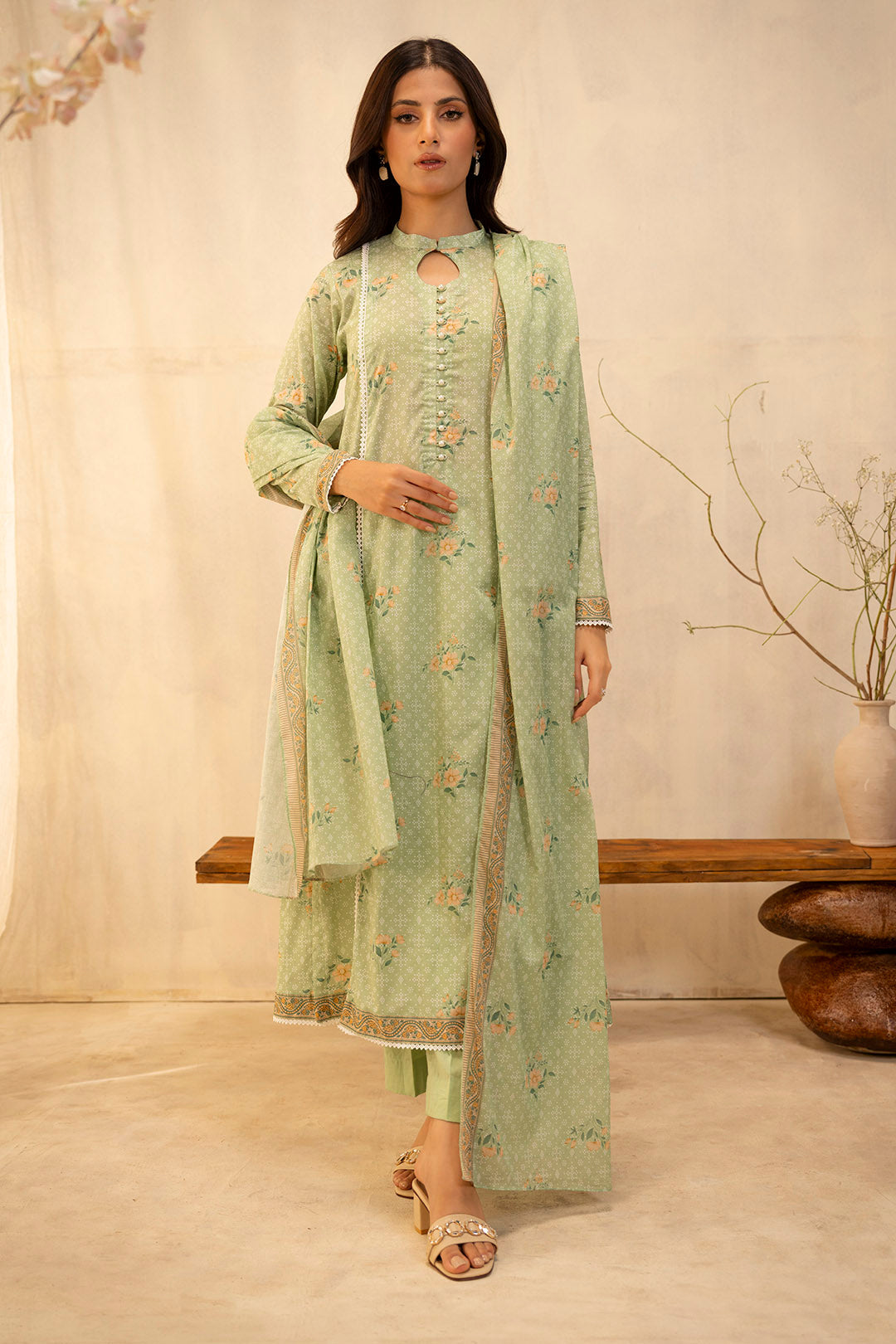 Zellbury | Unstitched 3 Piece Lawn | Shirt Shalwar Dupatta - 0025 - by - Libasekhas UK - Registered Vendor of : Zellbury Women - 100% Original Designer Dresss
