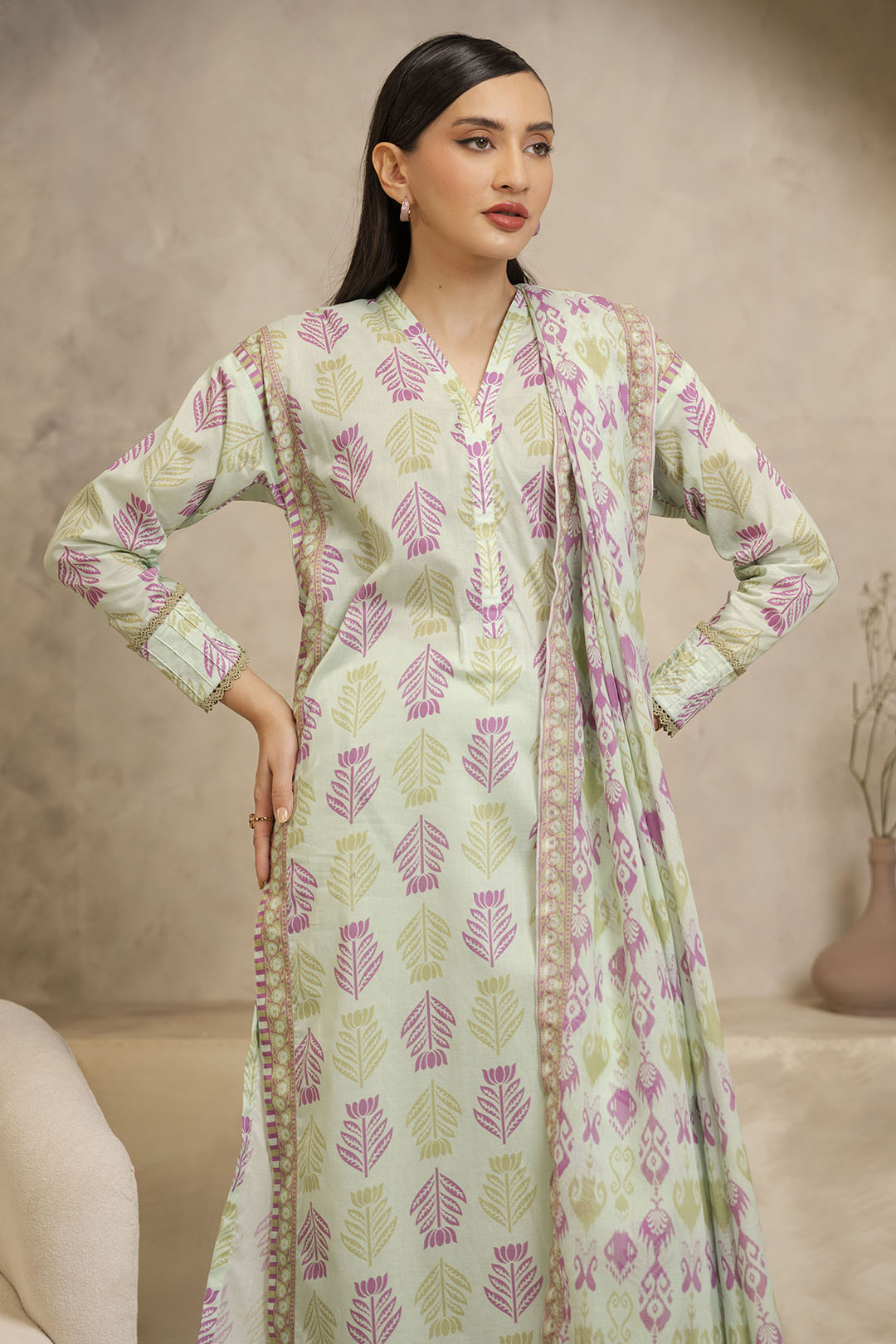 Zellbury | Unstitched 3 Piece Lawn | Shirt Shalwar Dupatta - 0028 - by - Libasekhas UK - Registered Vendor of : Zellbury Women - 100% Original Designer Dresss