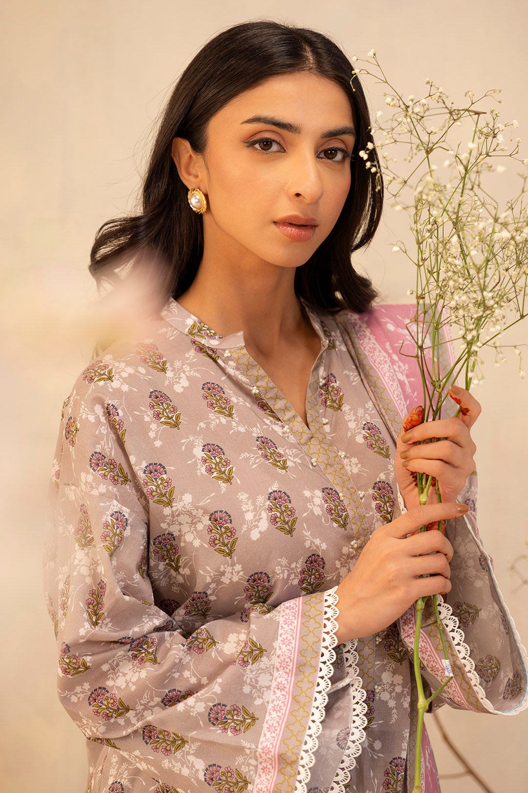 Zellbury | Unstitched 3 Piece Lawn | Shirt Shalwar Dupatta - 0029 - by - Libasekhas UK - Registered Vendor of : Zellbury Women - 100% Original Designer Dresss