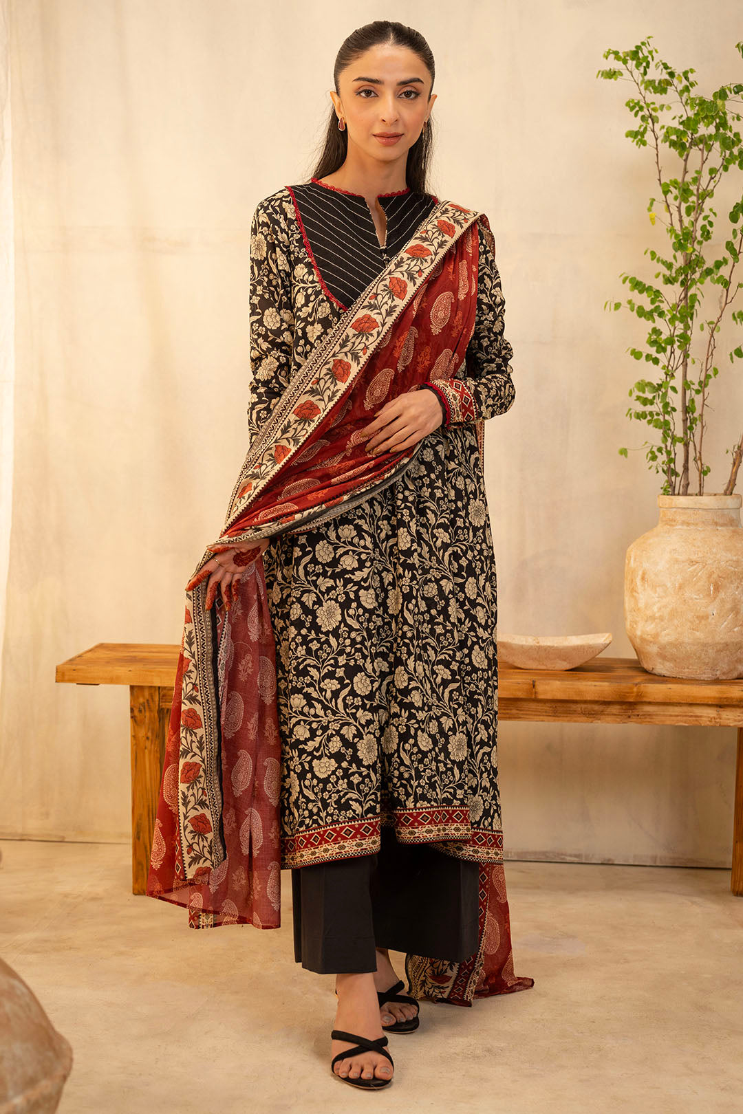 Zellbury | Unstitched 3 Piece Lawn | Shirt Shalwar Dupatta - 0030 - by - Libasekhas UK - Registered Vendor of : Zellbury Women - 100% Original Designer Dresss