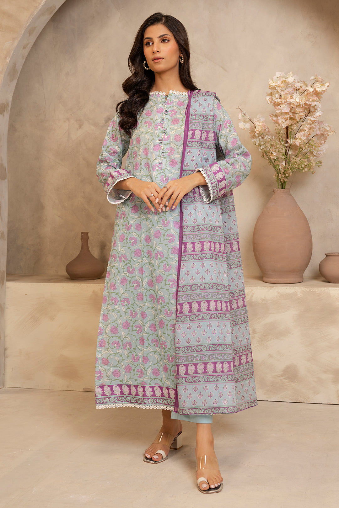 Zellbury | Unstitched 3 Piece Lawn | Shirt Shalwar Dupatta - 0031 - by - Libasekhas UK - Registered Vendor of : Zellbury Women - 100% Original Designer Dresss
